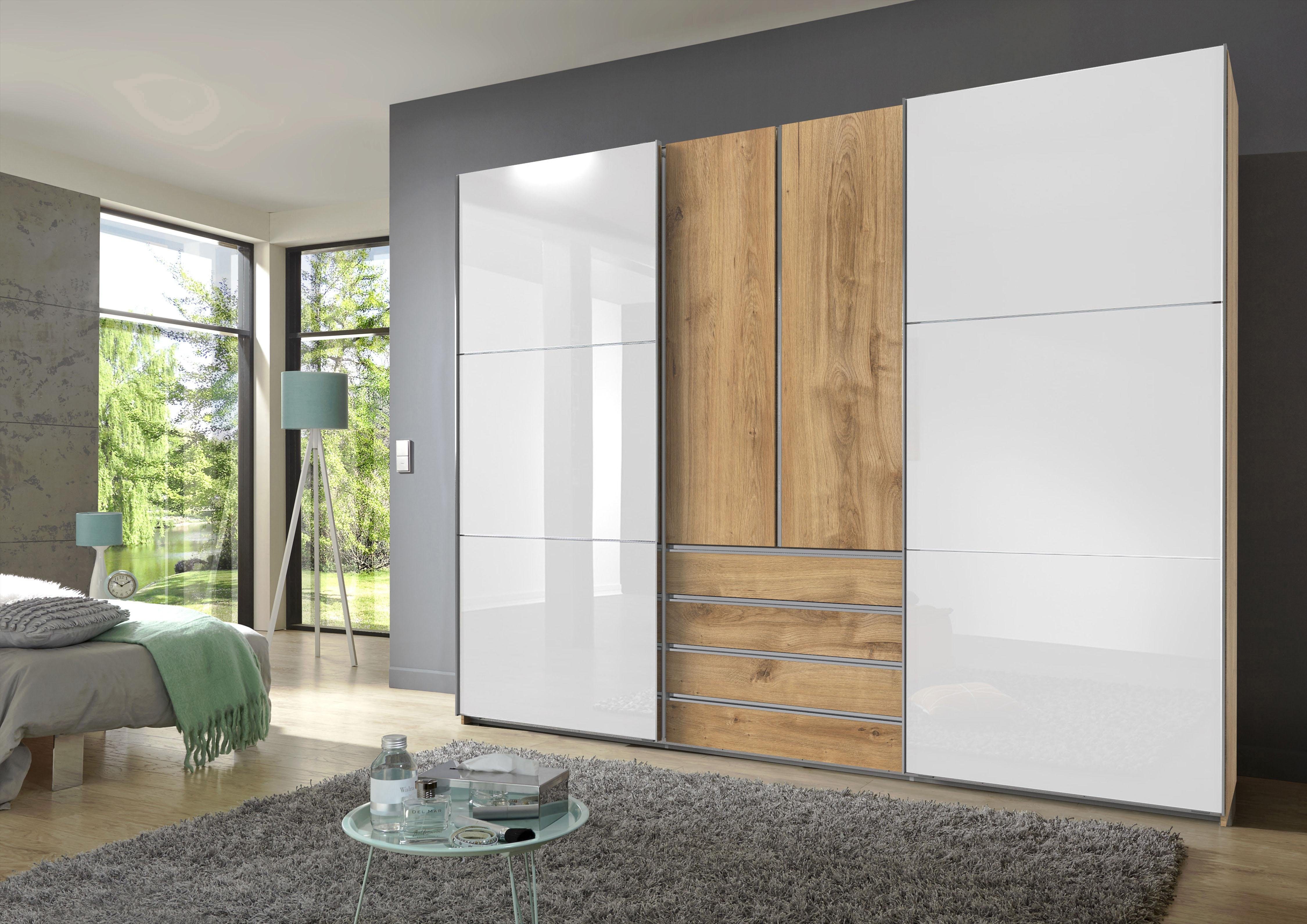 Wimex Schuifdeurkast Magic by fresh to go zweefdeurkasten maat 300 cm x 236 cm x 65 cm beige