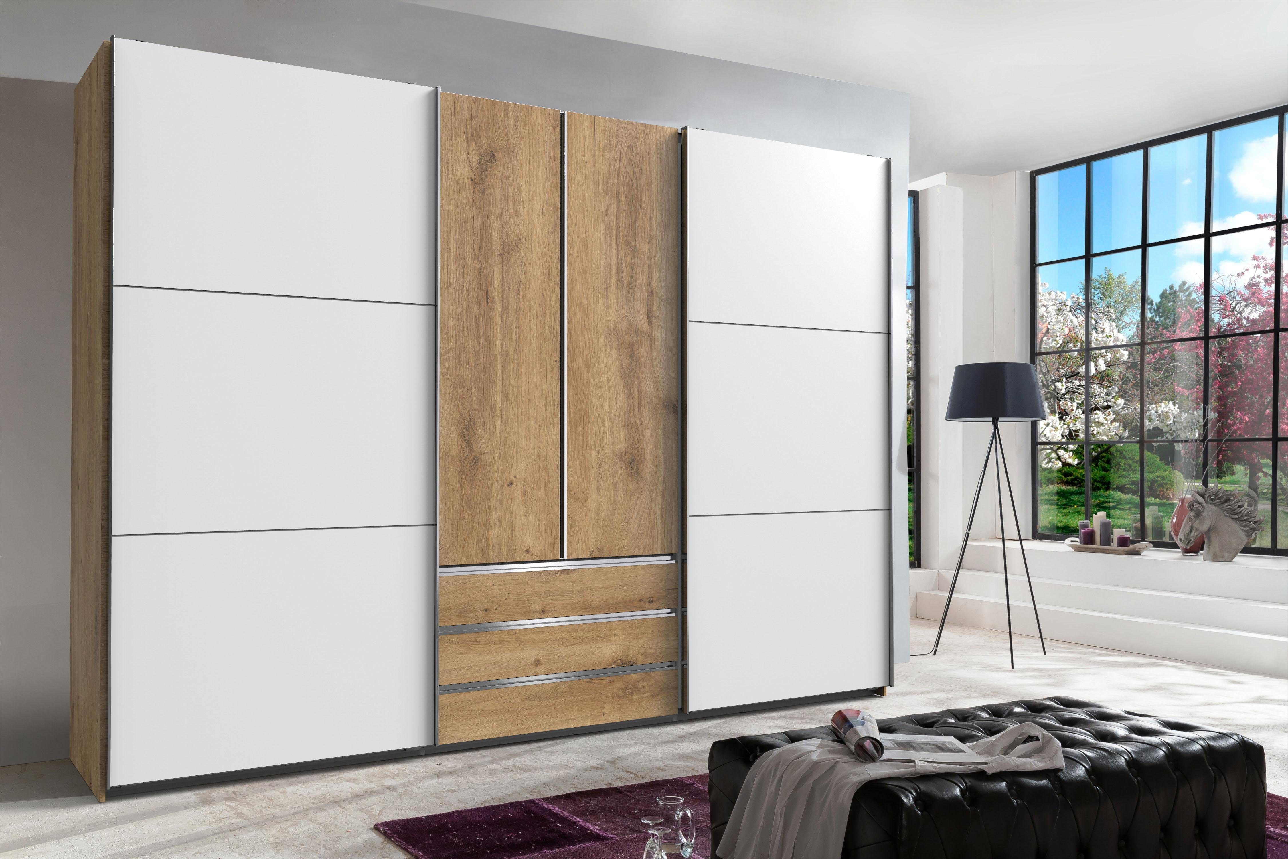 Wimex Zweefdeurkast Magic by fresh to go zweefdeurkasten maat 300 cm x 216 cm x 65 cm wit
