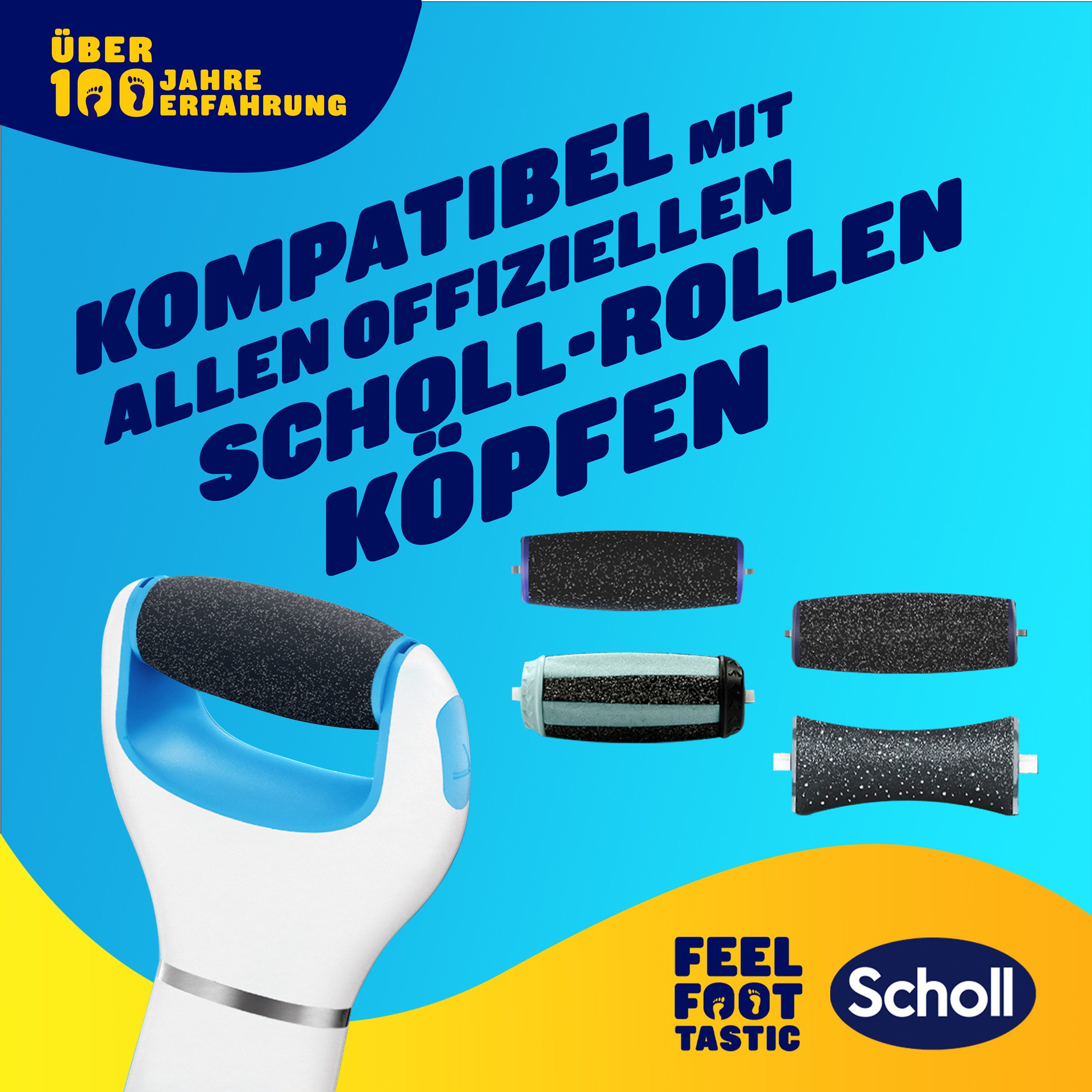 Scholl Elektrische eeltverwijderaar Expert Care, Eelt verwijdering voor zijdezachte voeten (set)