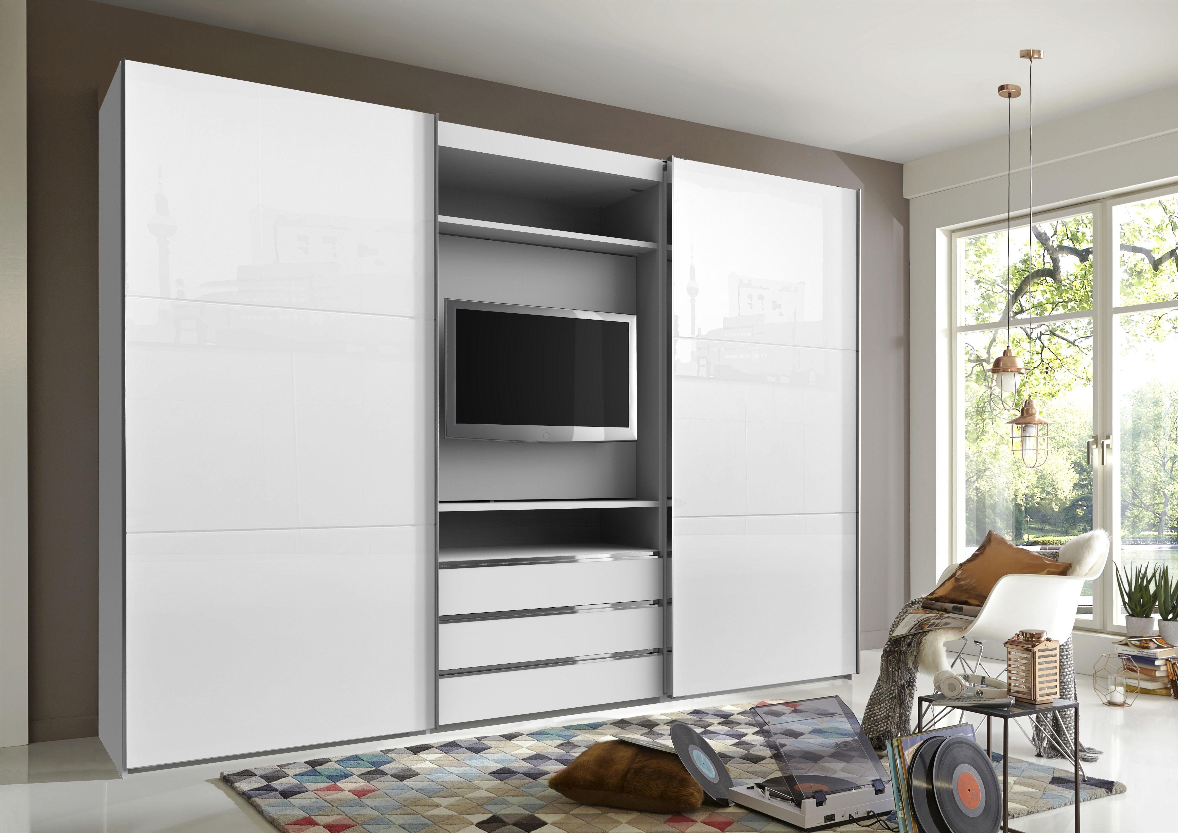 Wimex Zweefdeurkast Magic by fresh to go mooie extra: met draaibaar tv-element, fronten van glas