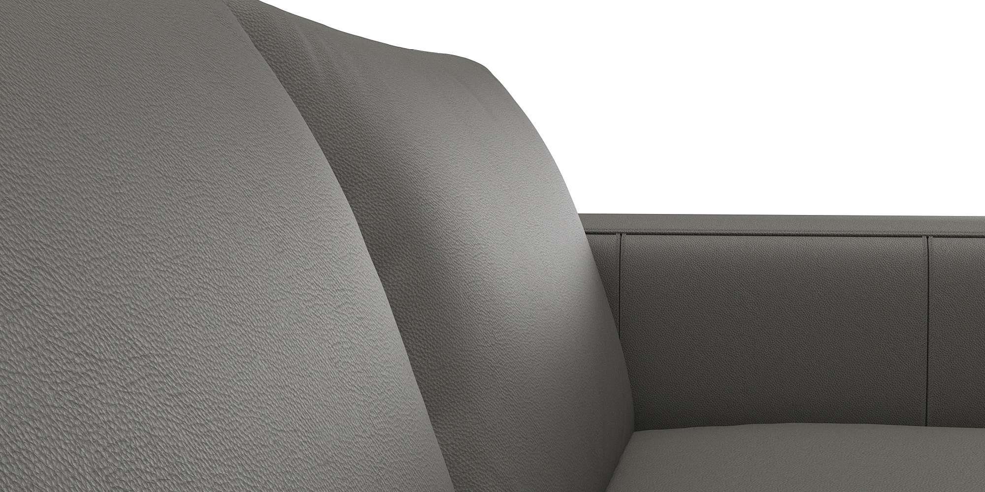 FLEXLUX 2-zitsbank Fiore brede armleuningen, koudschuim, poten aluminium + zwart