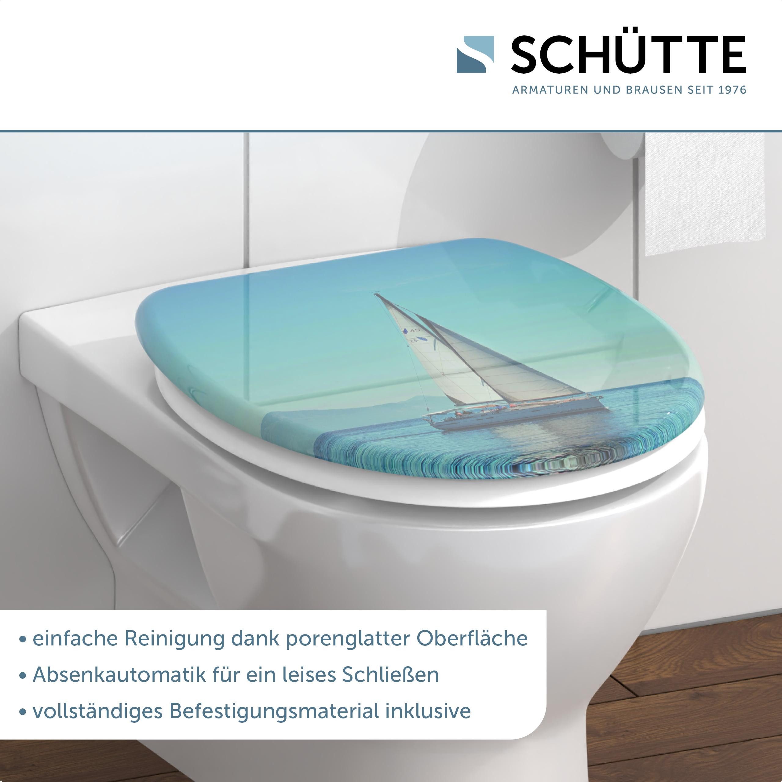 Schütte Toiletzitting Sailing Duroplast, met soft-closemechanisme