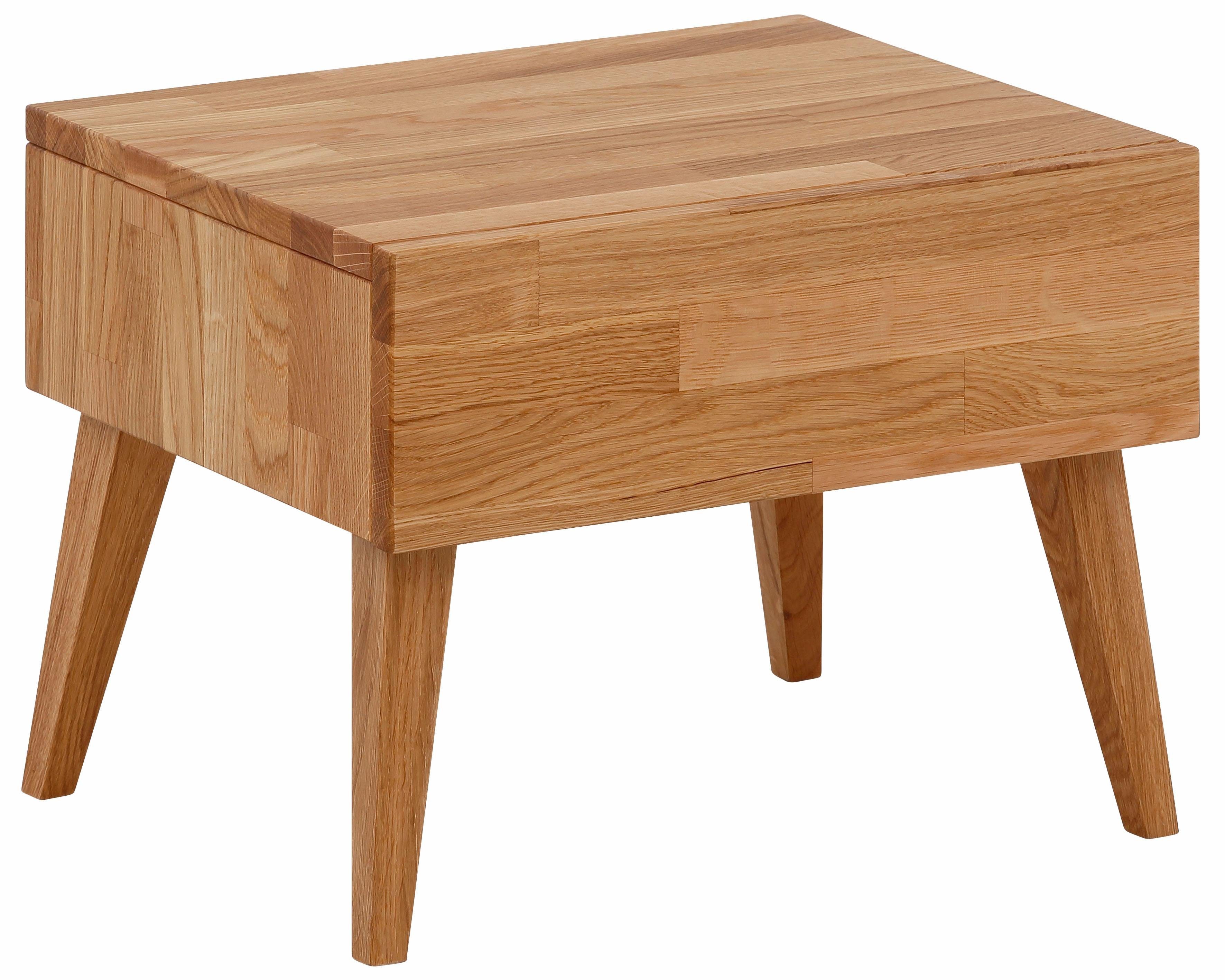 Home affaire Nachtkastje Natali met een lade, van massief eiken, breedte 45 cm