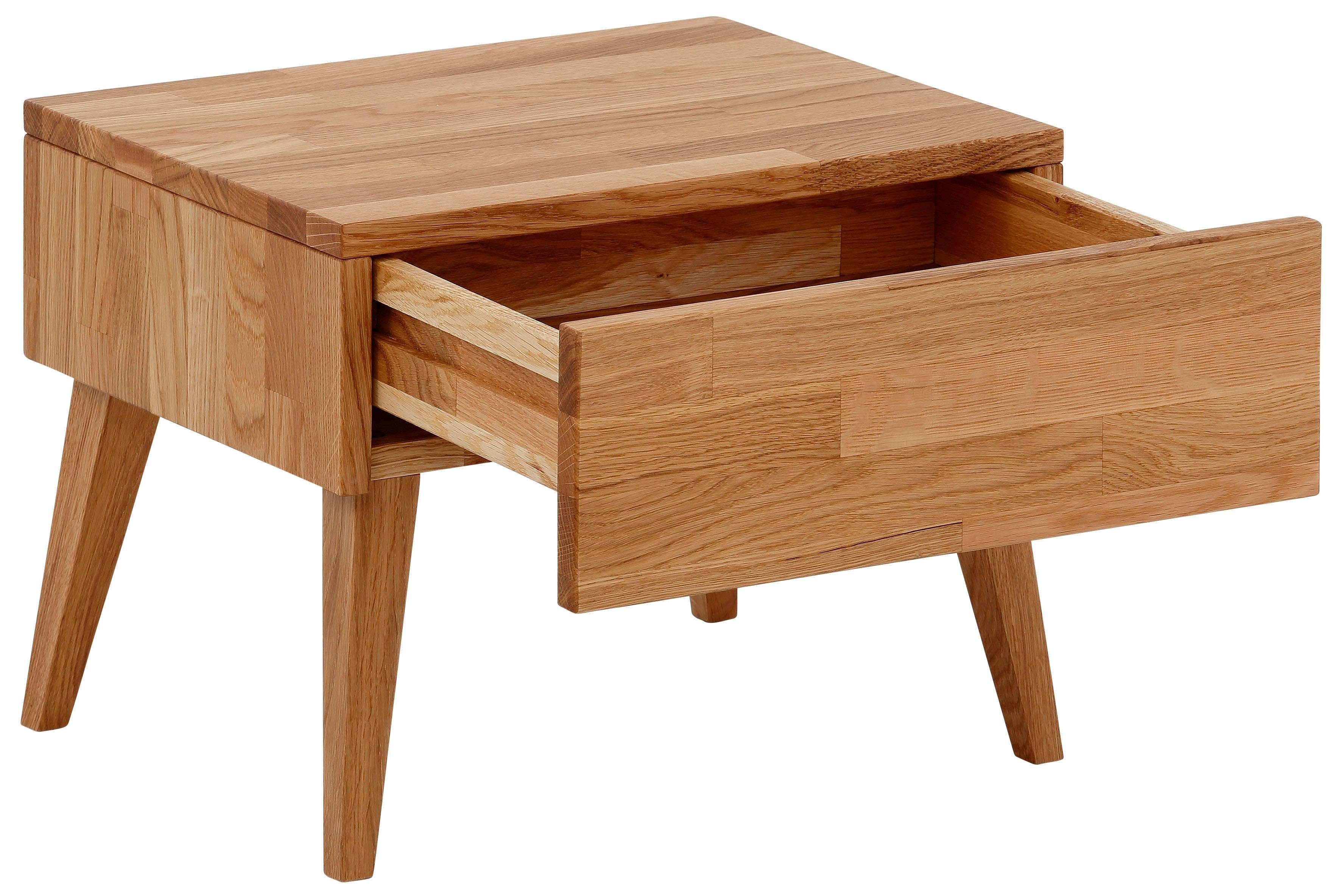 Home affaire Nachtkastje Natali met een lade, van massief eiken, breedte 45 cm