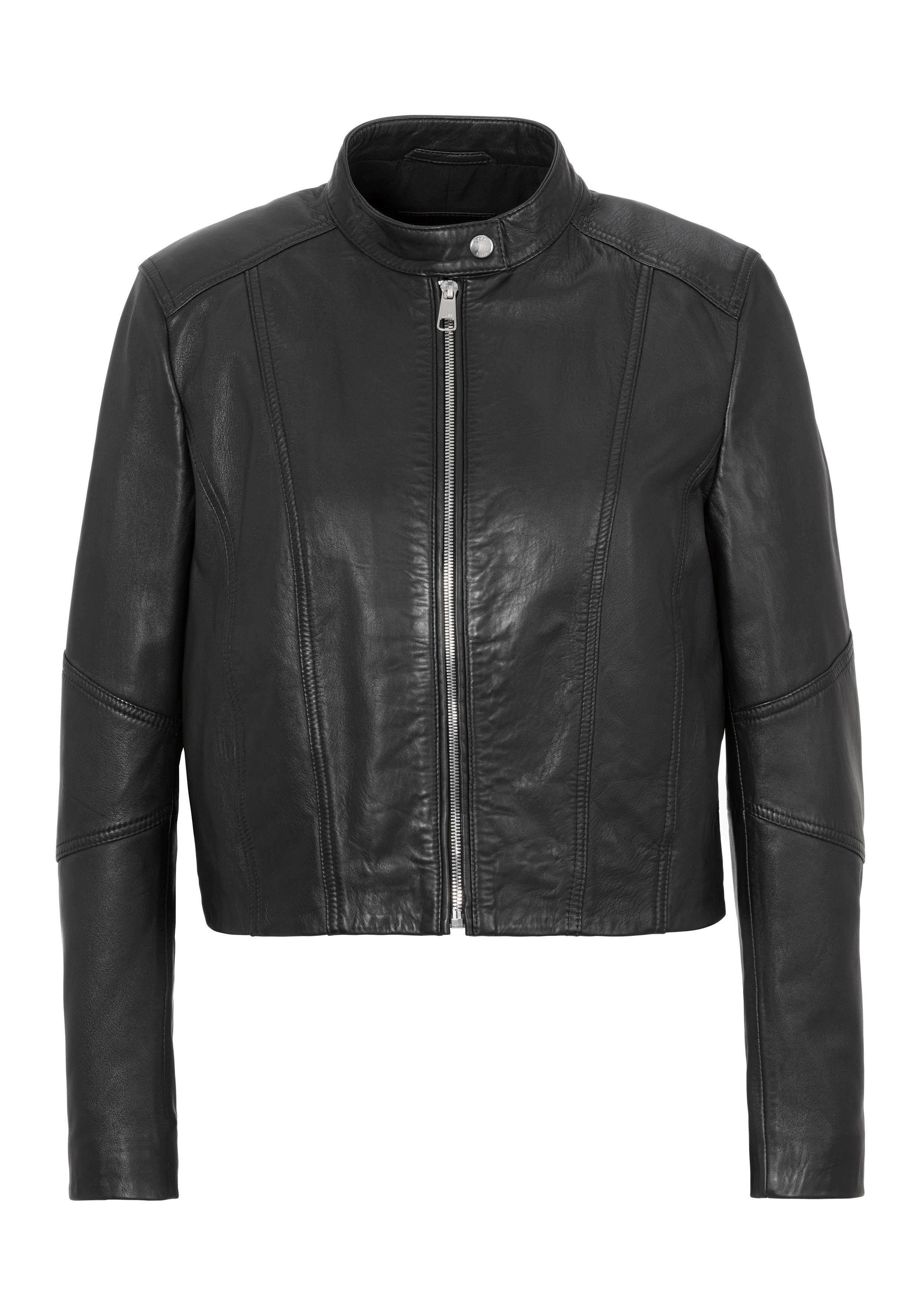 Boss Orange Leren jack Saleste Premium Damesmode