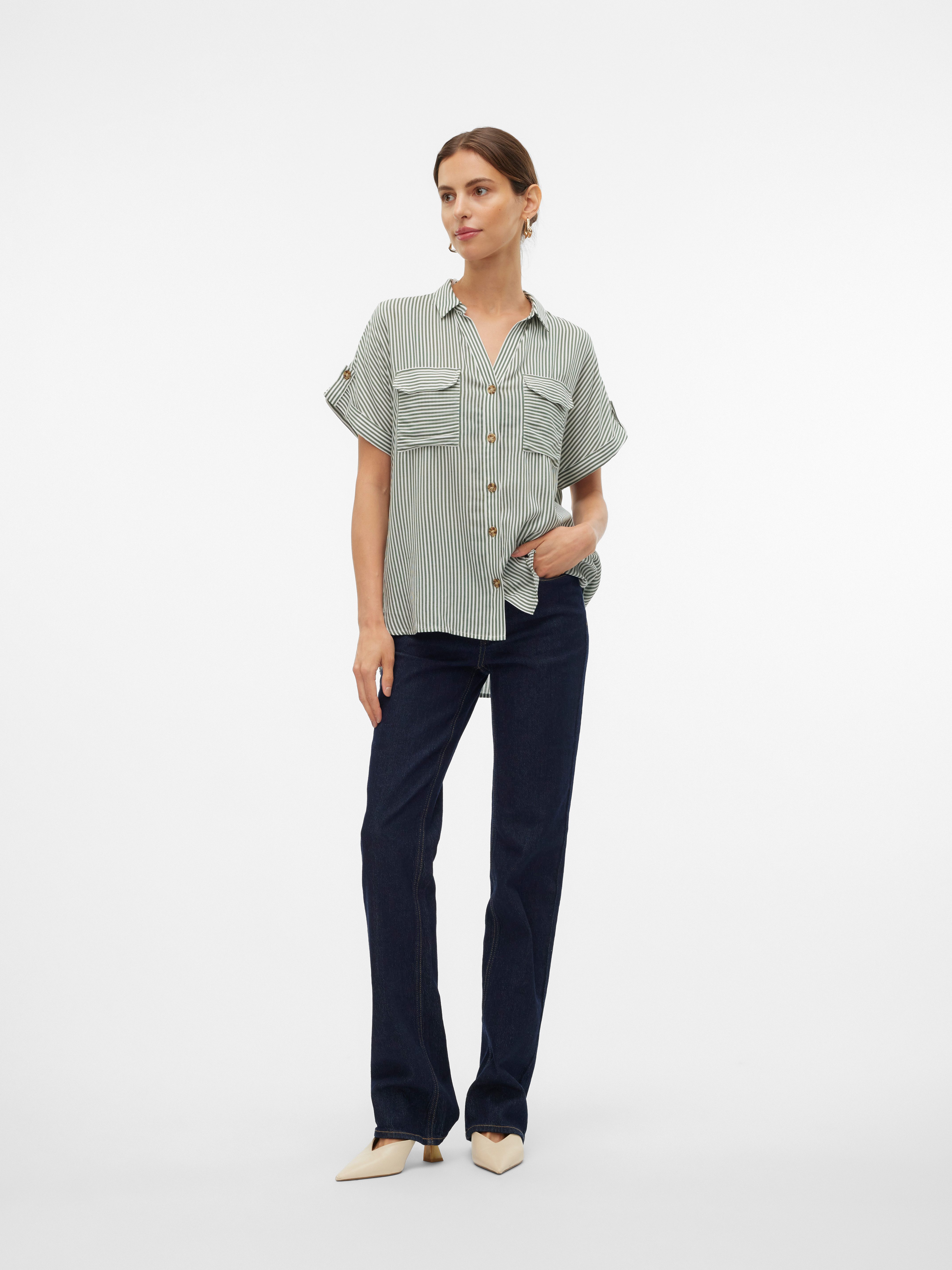 Vero Moda Overhemdblouse VMBUMPY S/S SHIRT WVN GA NOOS
