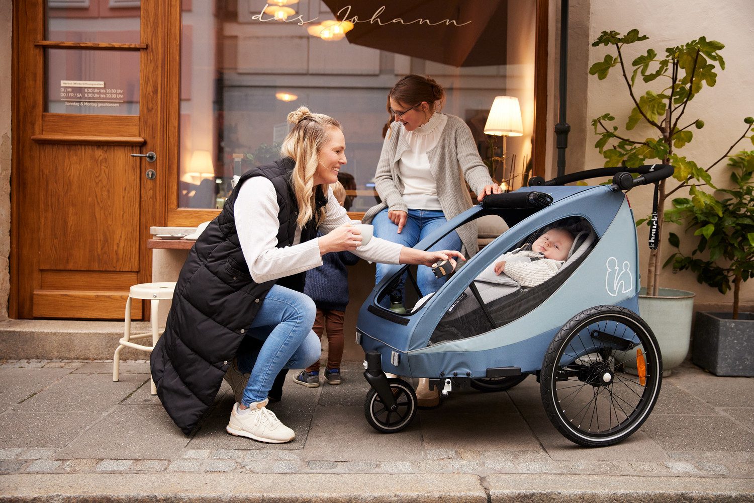 Hauck Kinderen fiets aanhanger 2in1 Bike Trailer und Buggy Dryk Duo Plus, black