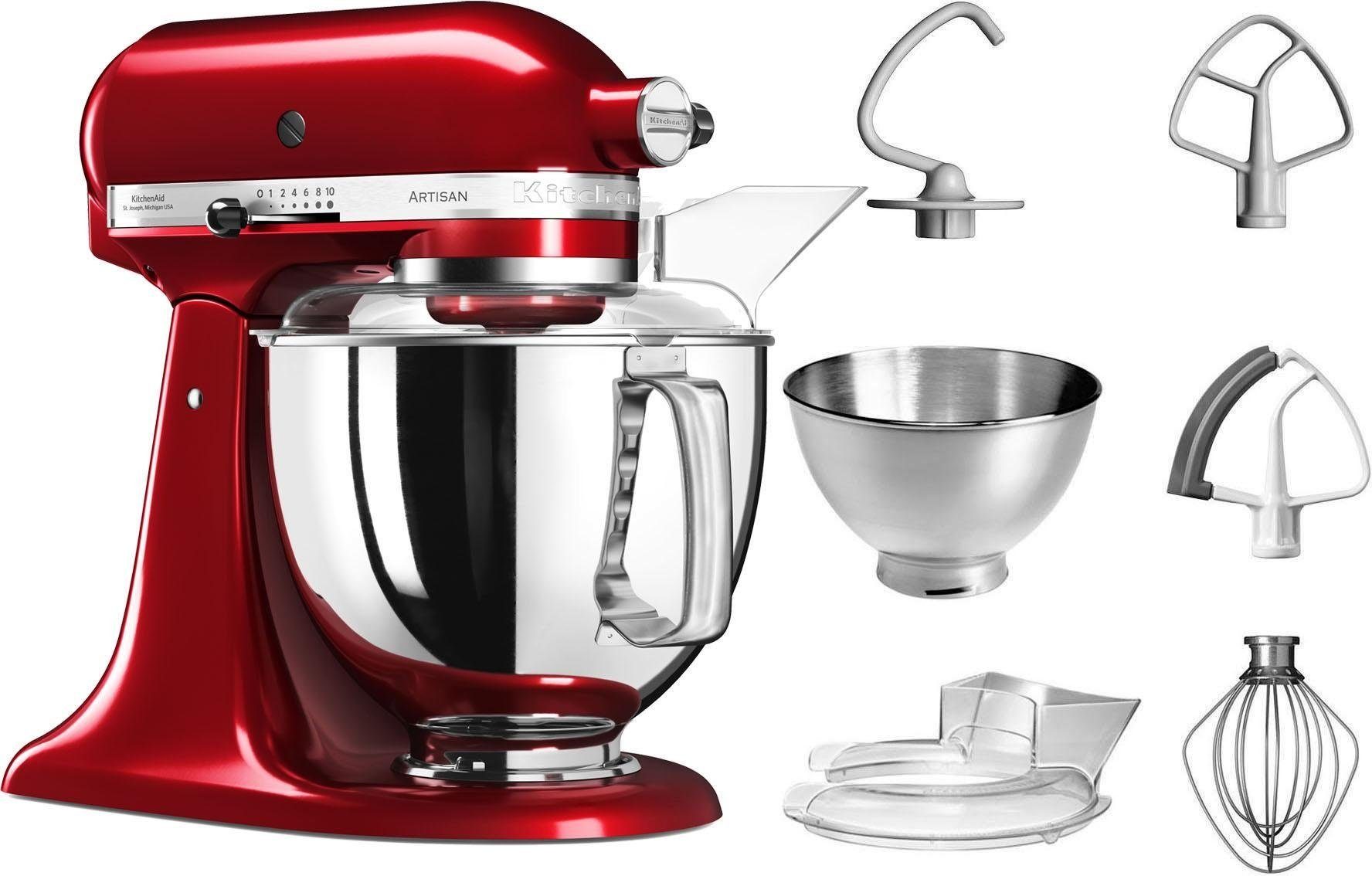 KitchenAid Keukenmachine 5KSM175PSECA APPELROOD met accessoires ter waarde van ca. € 112,-