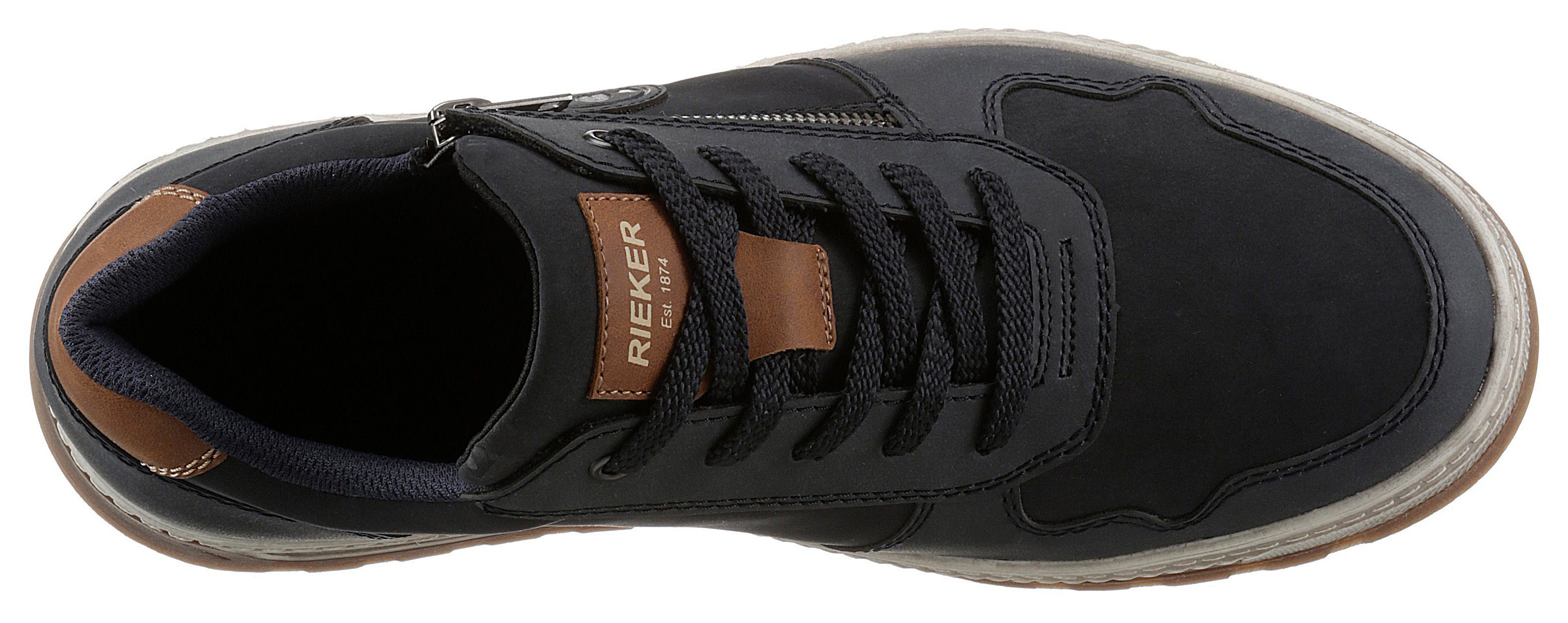 Rieker Sneakers Vrijetijdsschoen, halfschoen, veterschoen met contrastafwerking