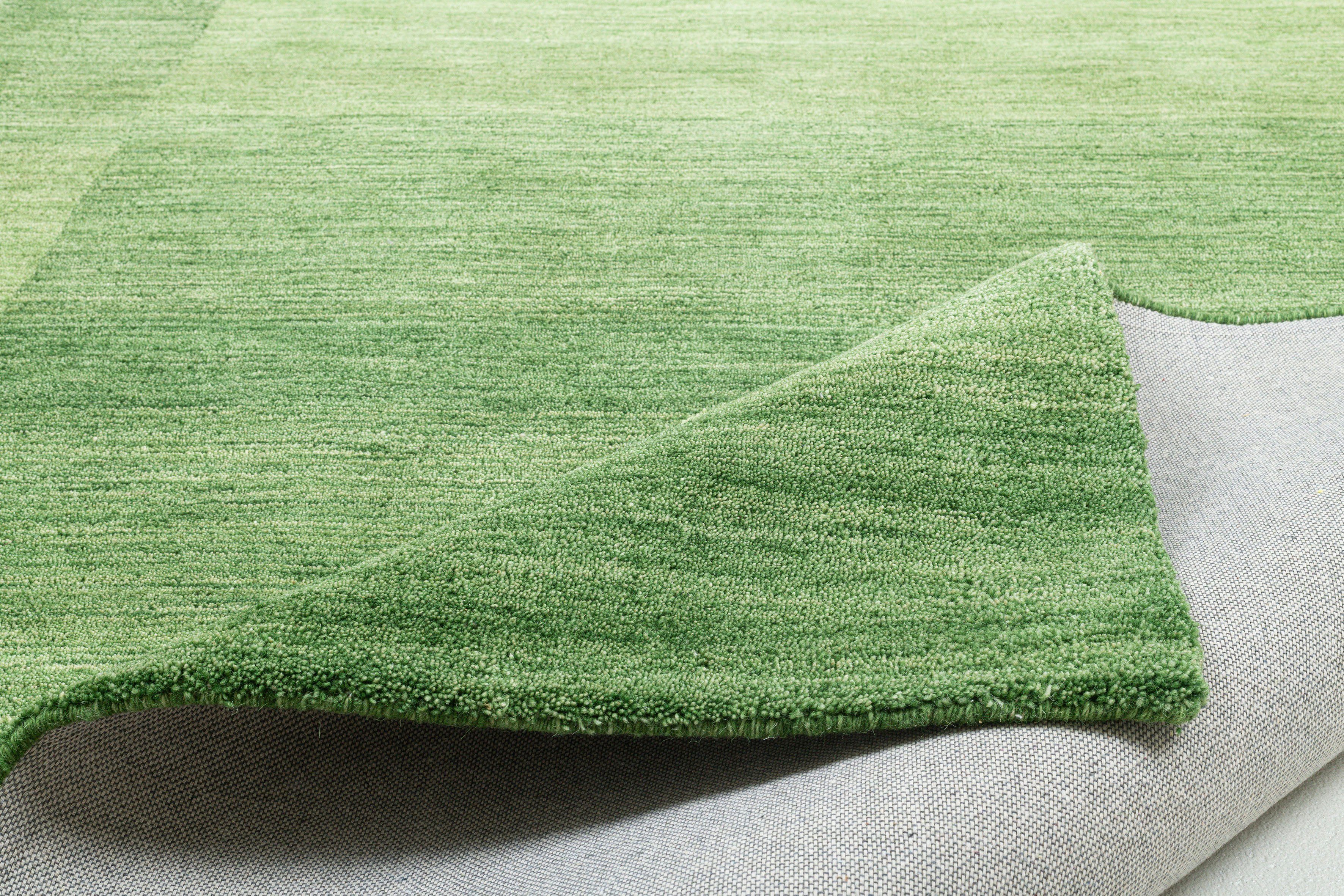 THEKO Wollen kleed Gabbeh super, Handgeweven vloerkleed, randdessin, zuivere wol, met de hand geweven