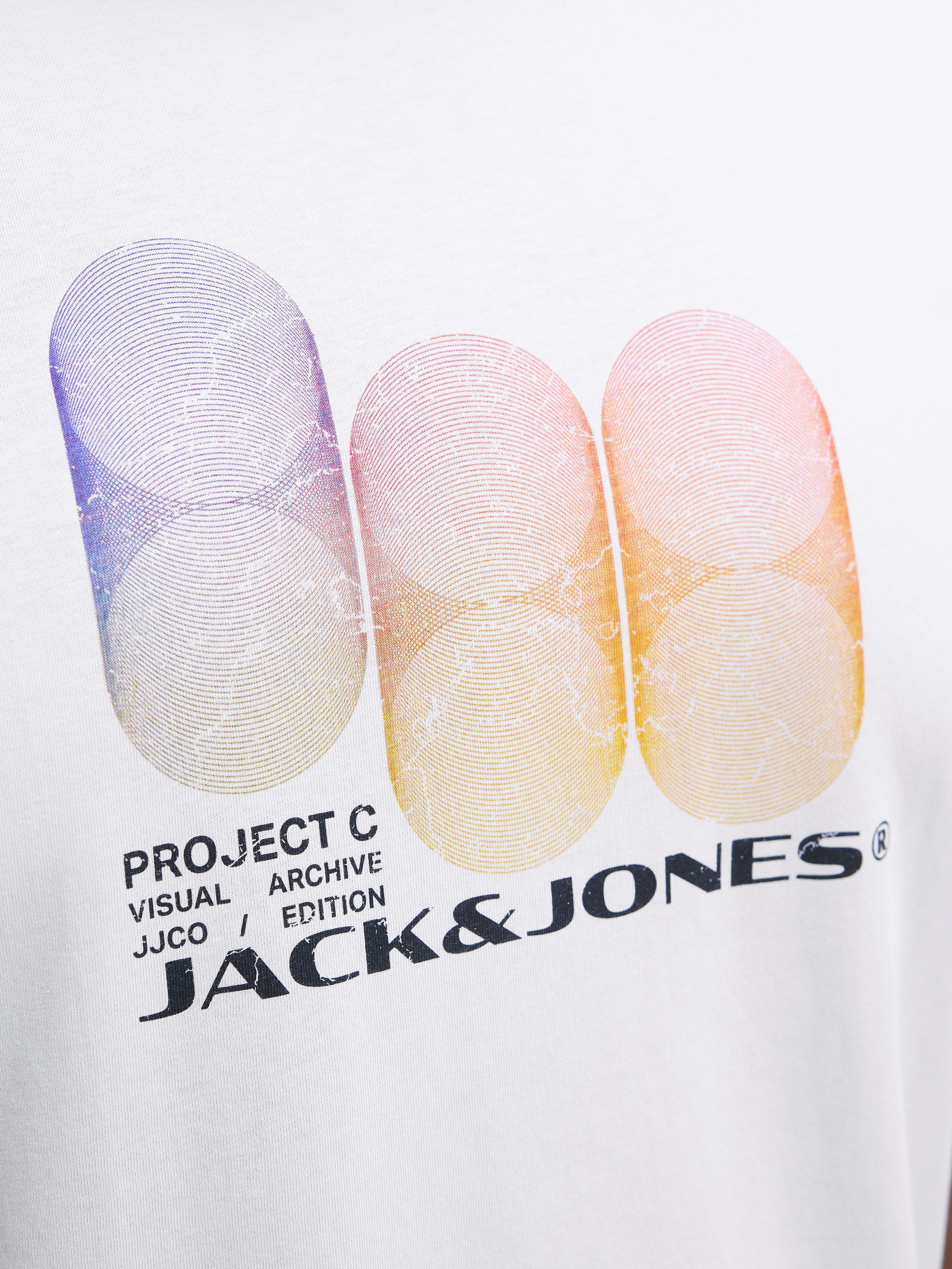 Jack & Jones PlusSize Shirt met print JCOCALMA TEE SS CREW NECK FST PLS