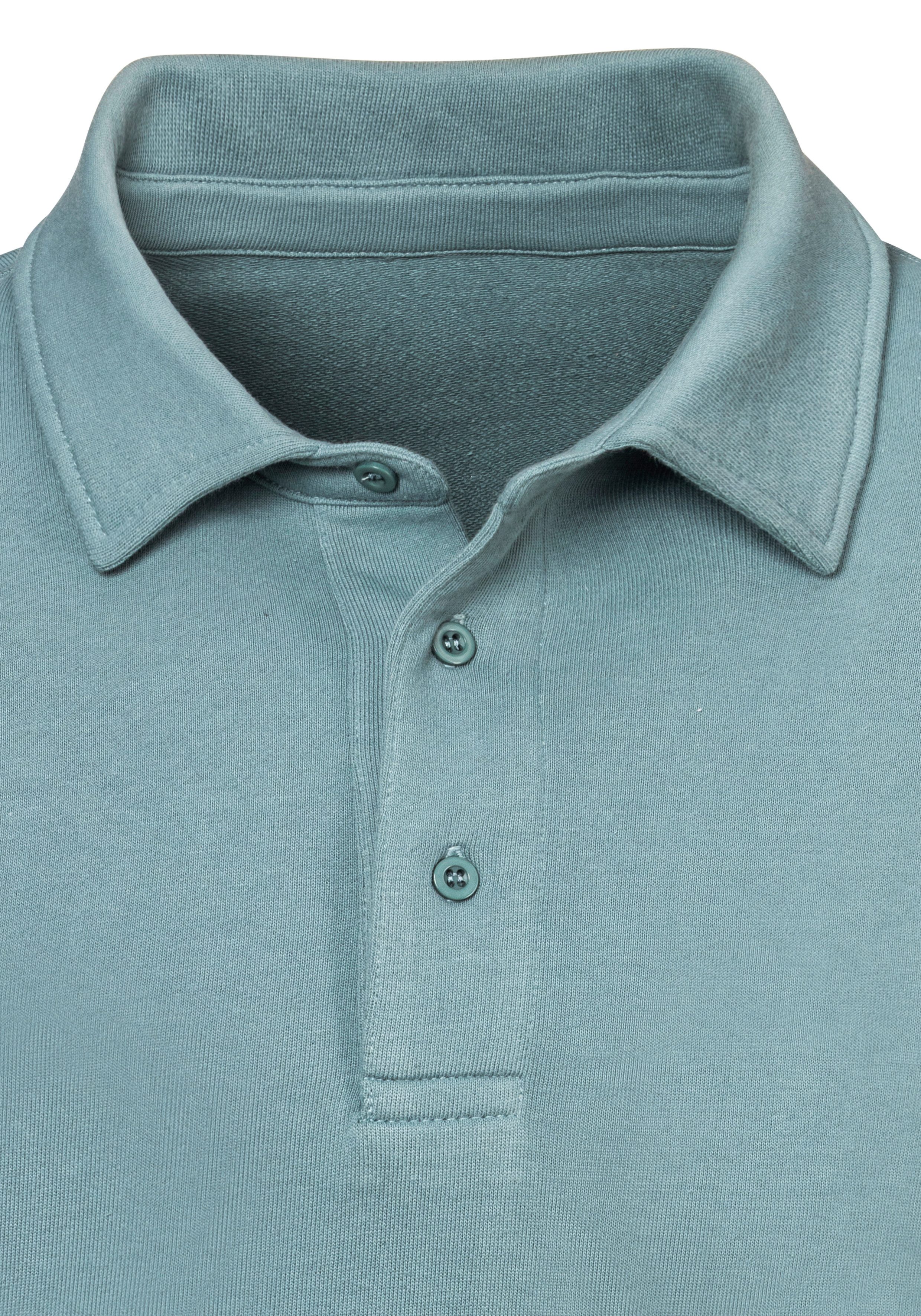 John Devin Sweatshirt Lange mouwen, sweatshirt met polokraag, katoenmix