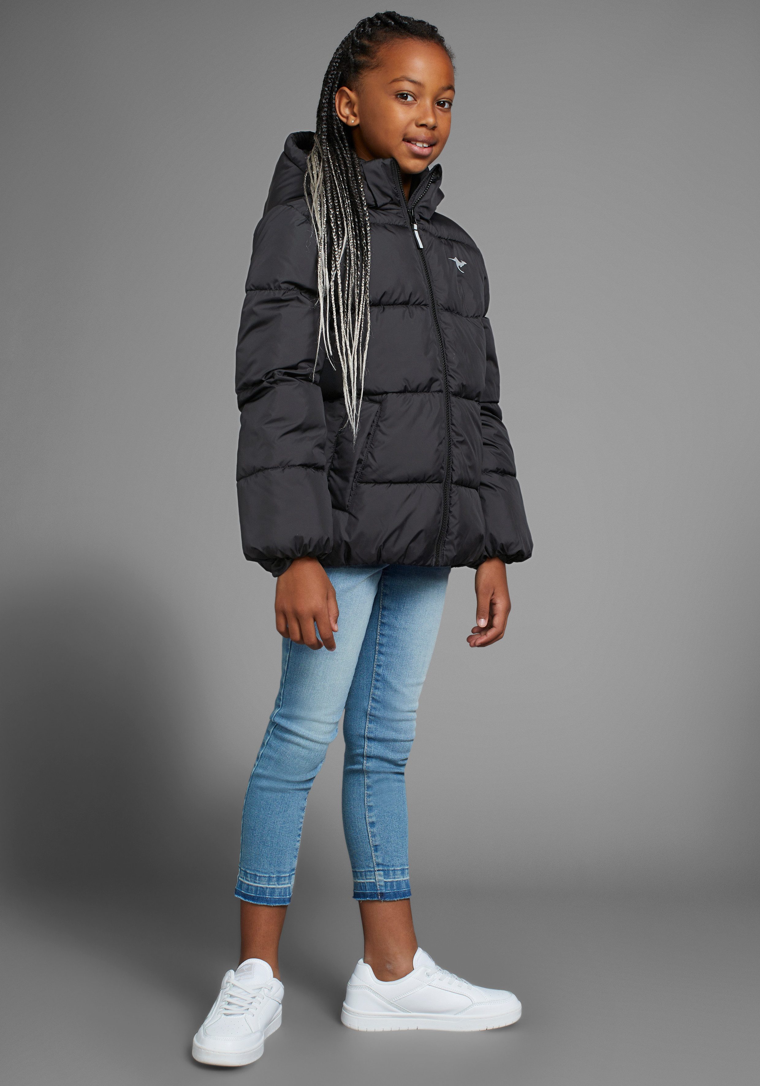 KangaROOS Winterjack Outdoor gewatteerde jas voor meisjes Gewatteerde jack met reflecterende details