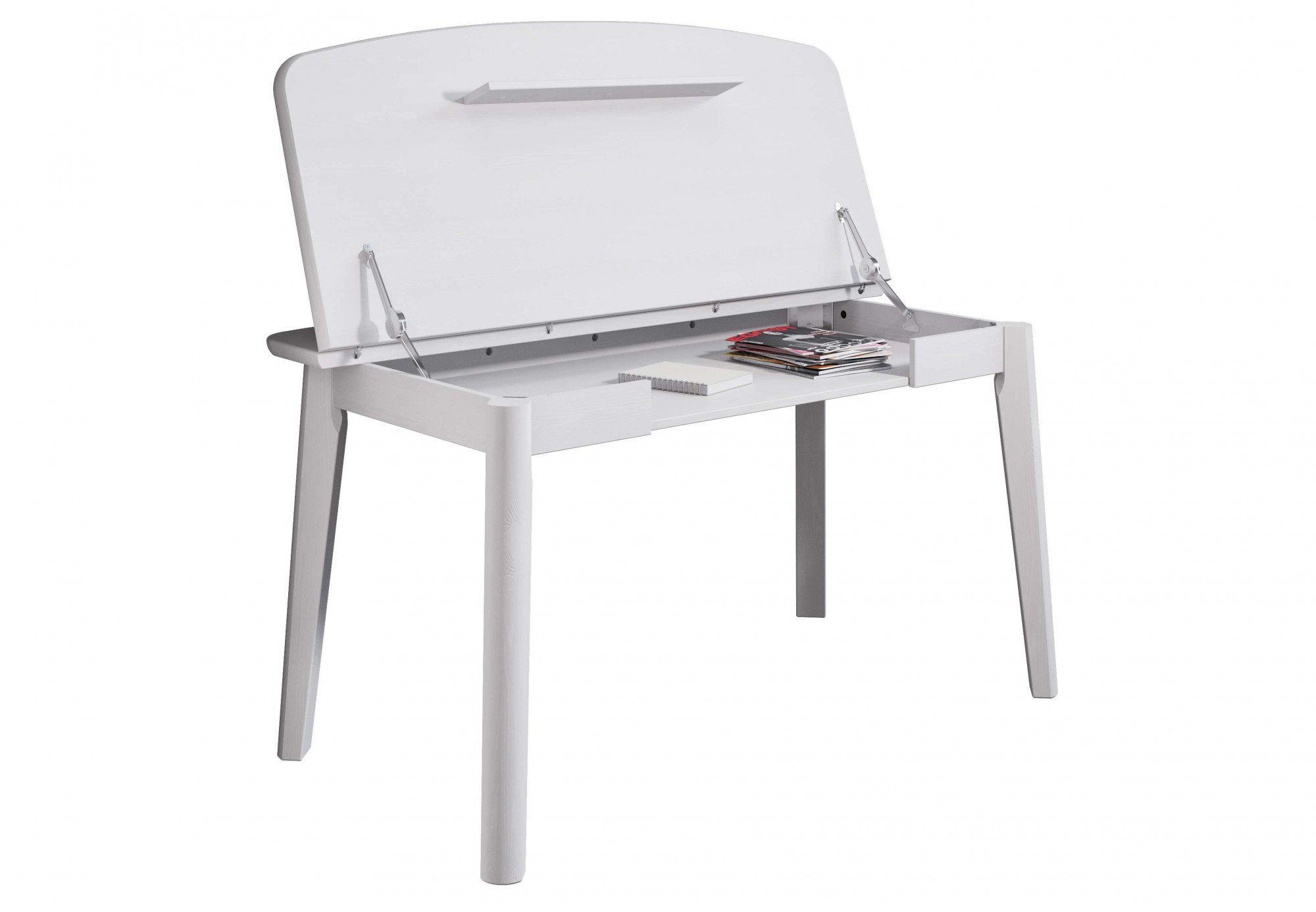 Home affaire Eettafel Palermo, multifunctionele tafel, werktafel, bureau met opbergruimte, opklapbaar blad, home office bureau, massief hout