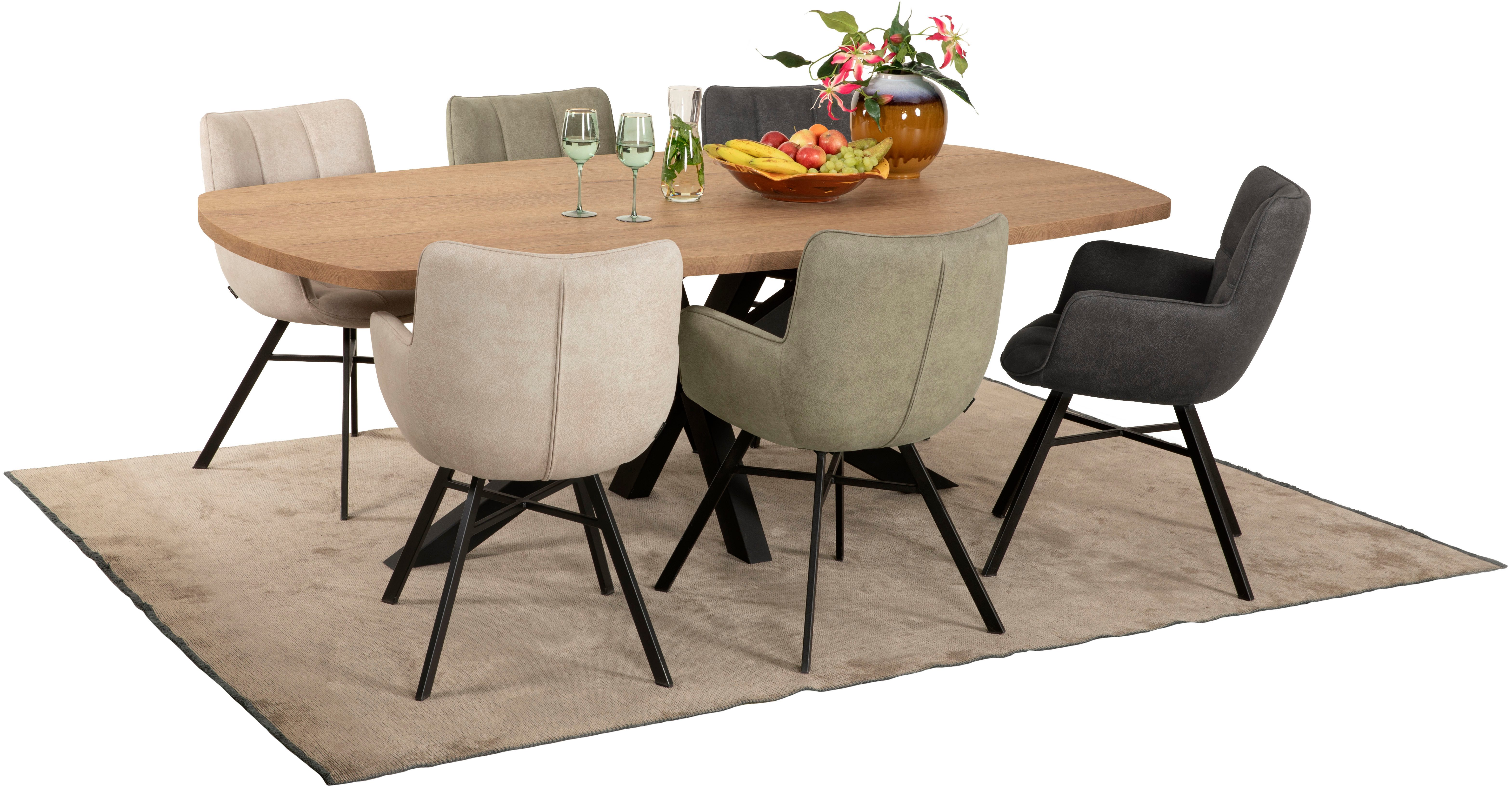 OMG Design Stoel met armleuningen Marcon Eetkamerstoel, onderhoudsvriendelijke bekleding