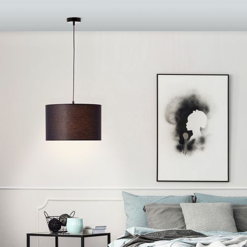 Brilliant Leuchten Hanglamp Esher Hanglamp 38 cm zwart (1 stuk)