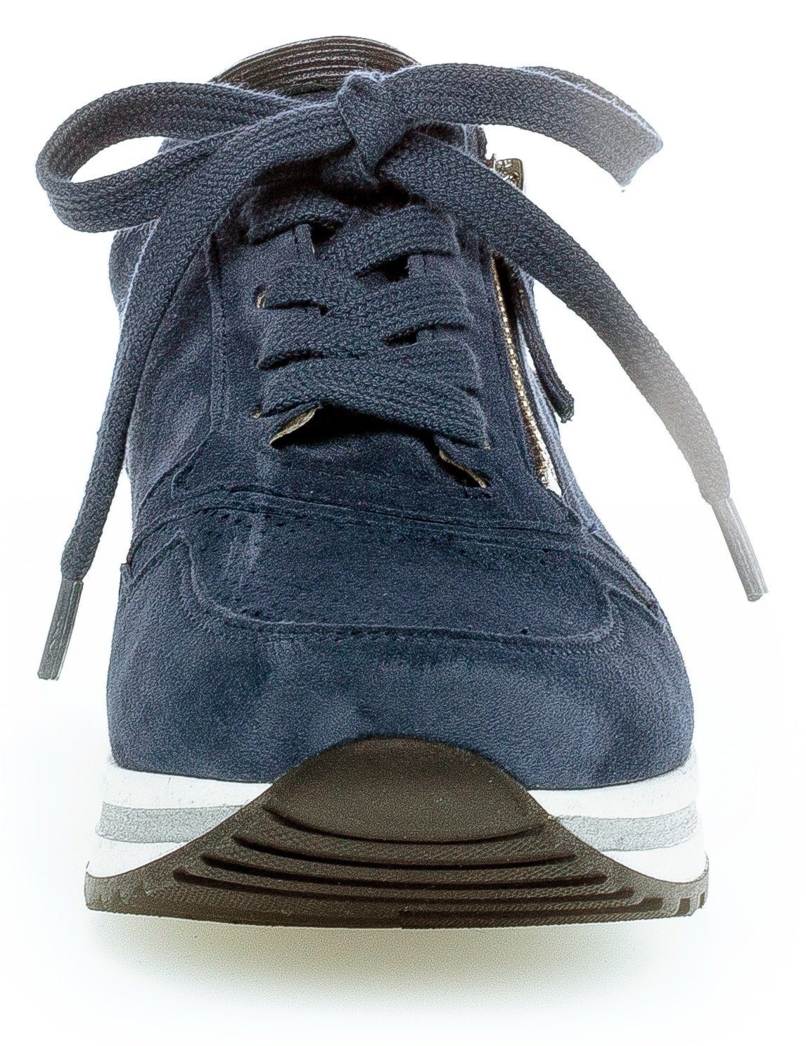 Gabor Sneakers met sleehak Turijn met lichte perforatie, vrijetijdsschoen, lage schoen, veterschoen