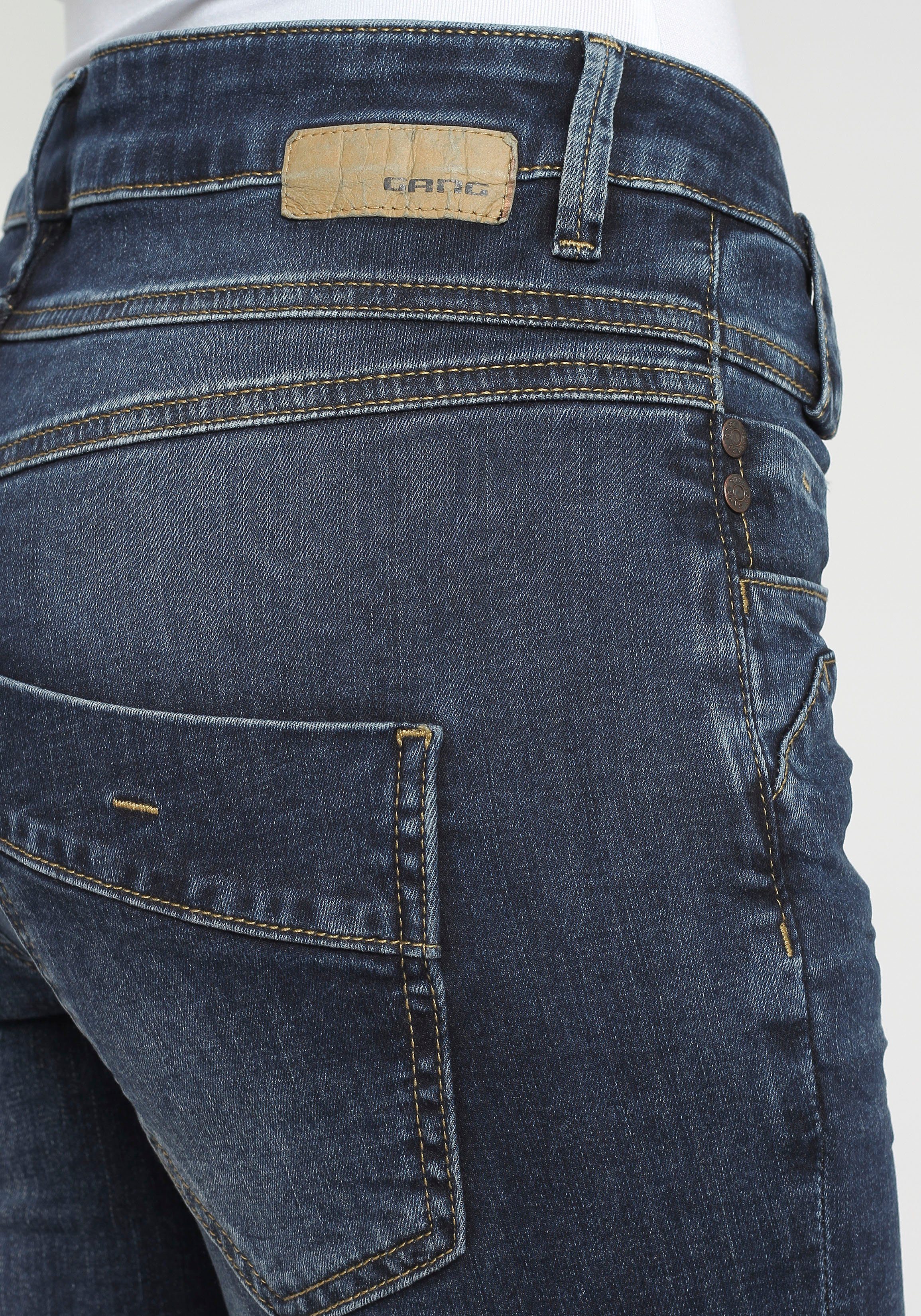 GANG Slim fit jeans 94CARLI met open knoopsluiting