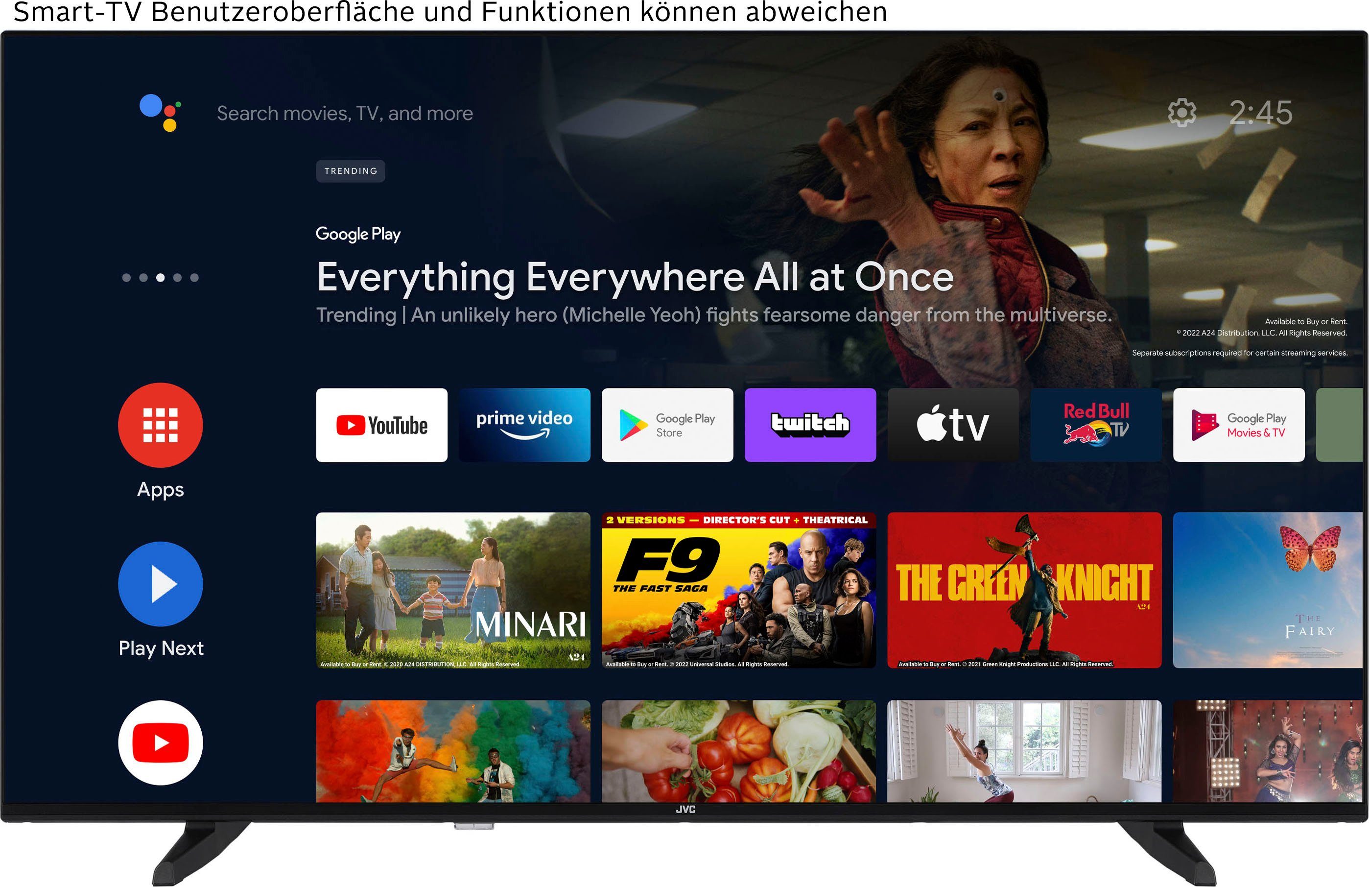 JVC Led-TV LT-50VA3355, 126 cm / 50", 4K Ultra HD, Android TV - Smart TV led tv's zwart