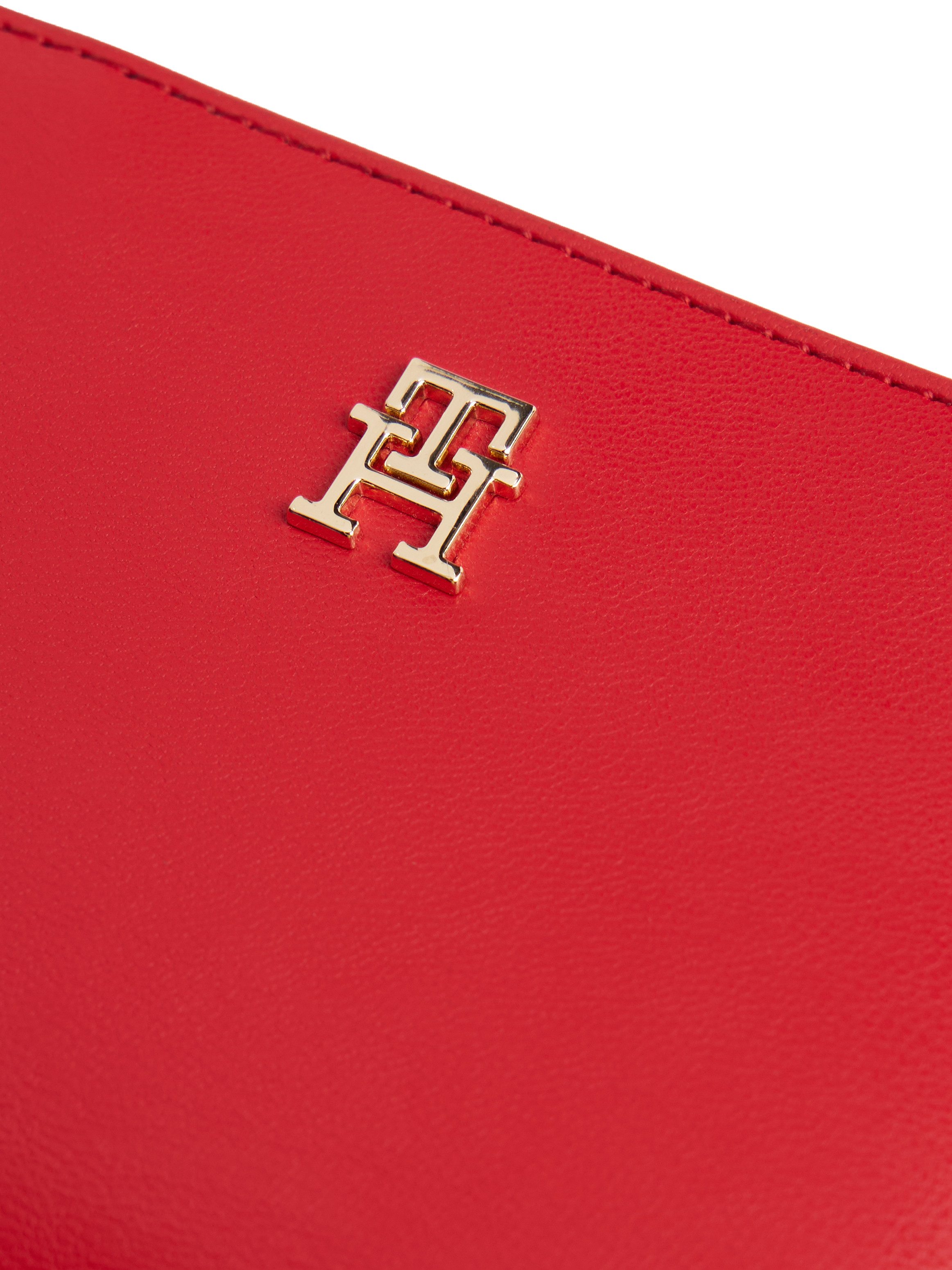 Tommy Hilfiger Portemonnee TH ICON MED ZA FLAP , dames portemonnee, portemonnee met edel th-logo embleem
