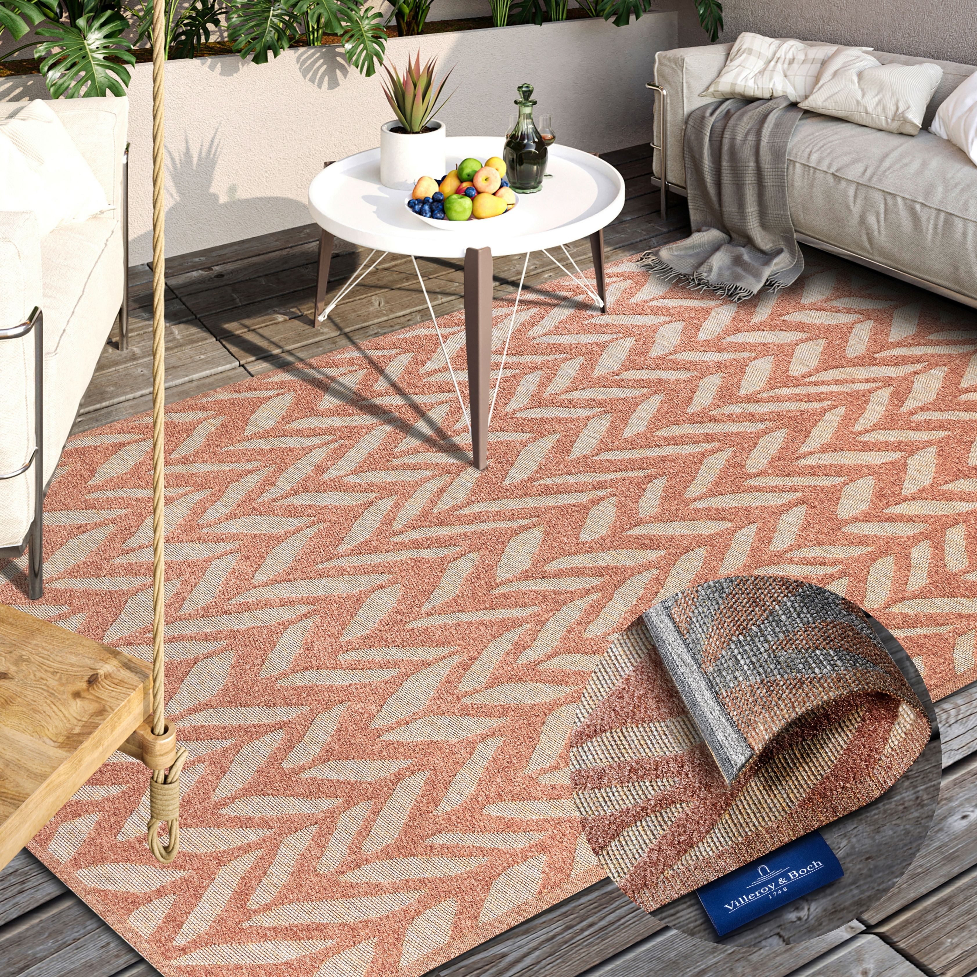 Villeroy & Boch Outdoorkleed Georgette In-& Outdoor, Vlakweefsel, weerbestendig, Terras, Balkon, modern, Trend