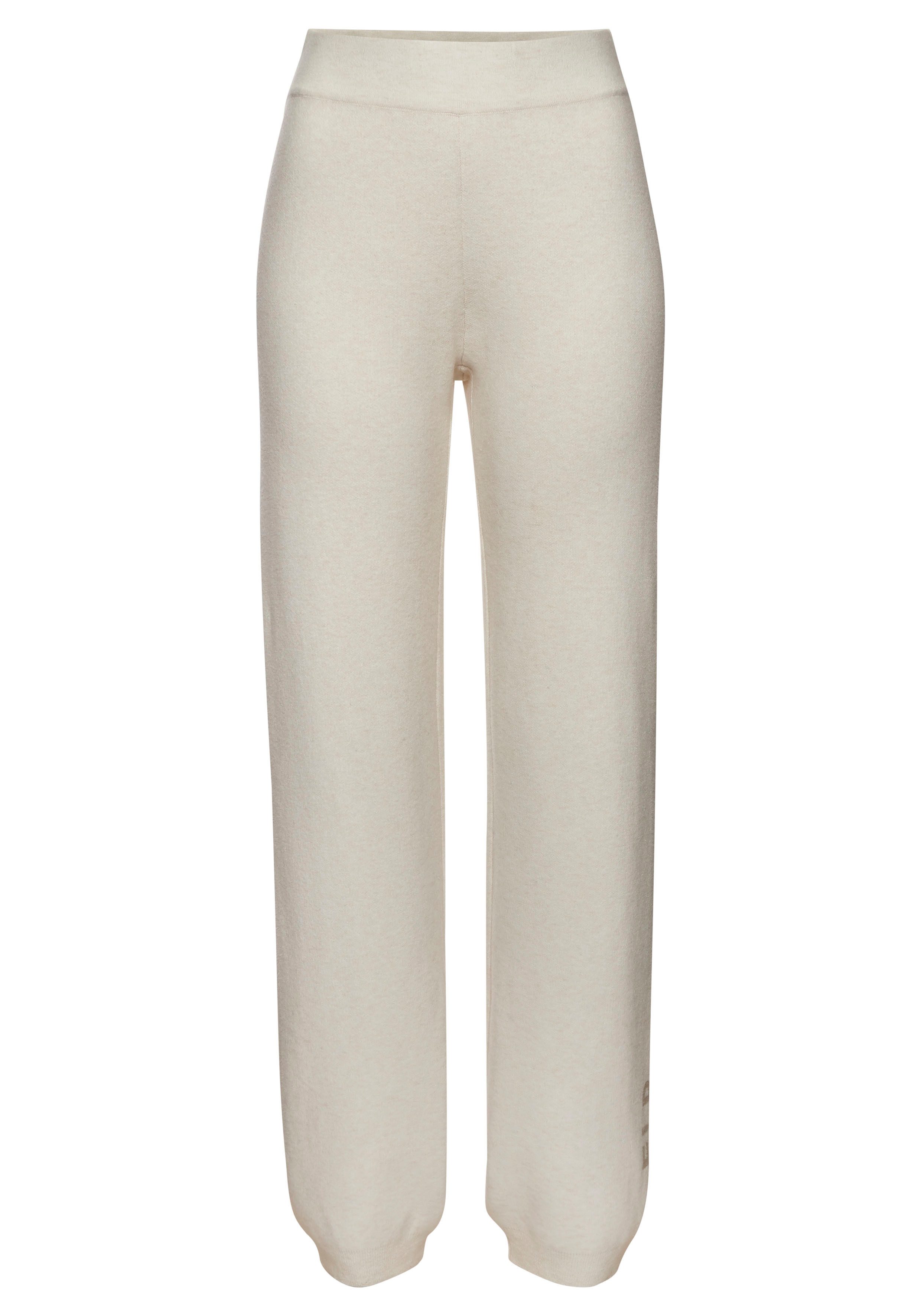 Elbsand Tricotbroek met gebreid logo van hoogwaardige fijnbrei loungewear