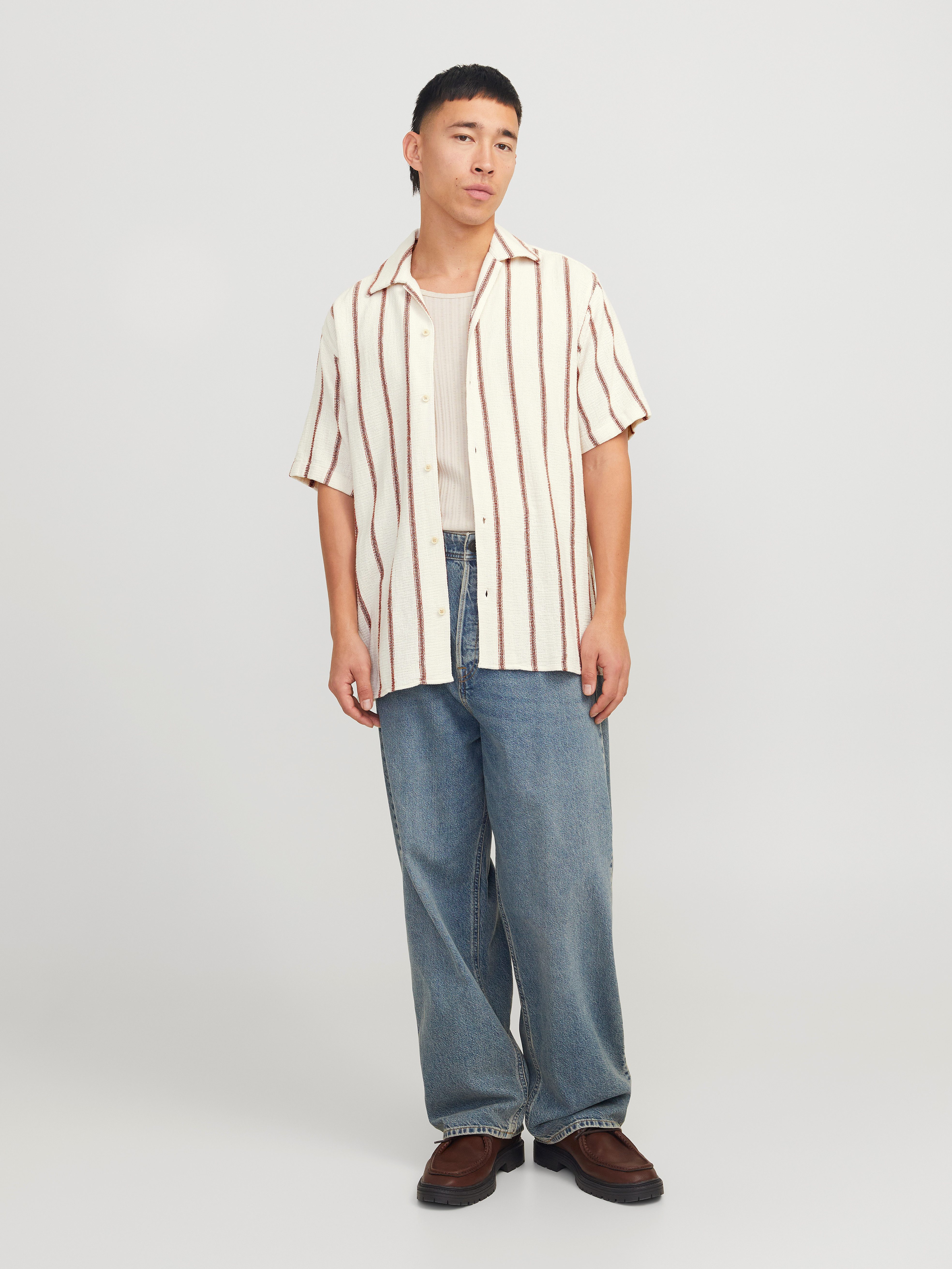 Jack & Jones Overhemd met korte mouwen JORCOBA STRIPE RESORT SHIRT SS SN