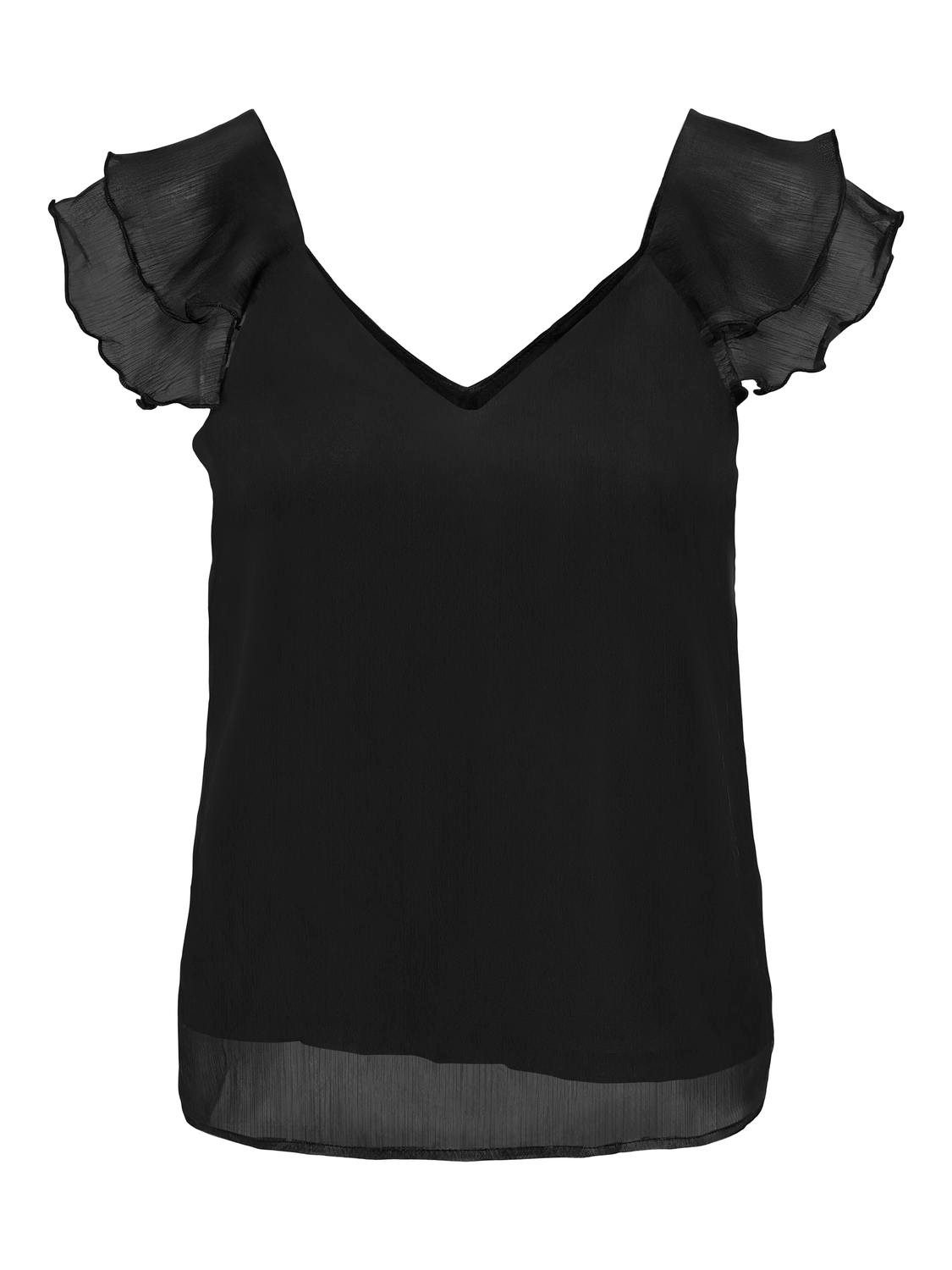 Only Shirt ONLASTA LIFE CAPSLEEVE V-NECK TOP PTM