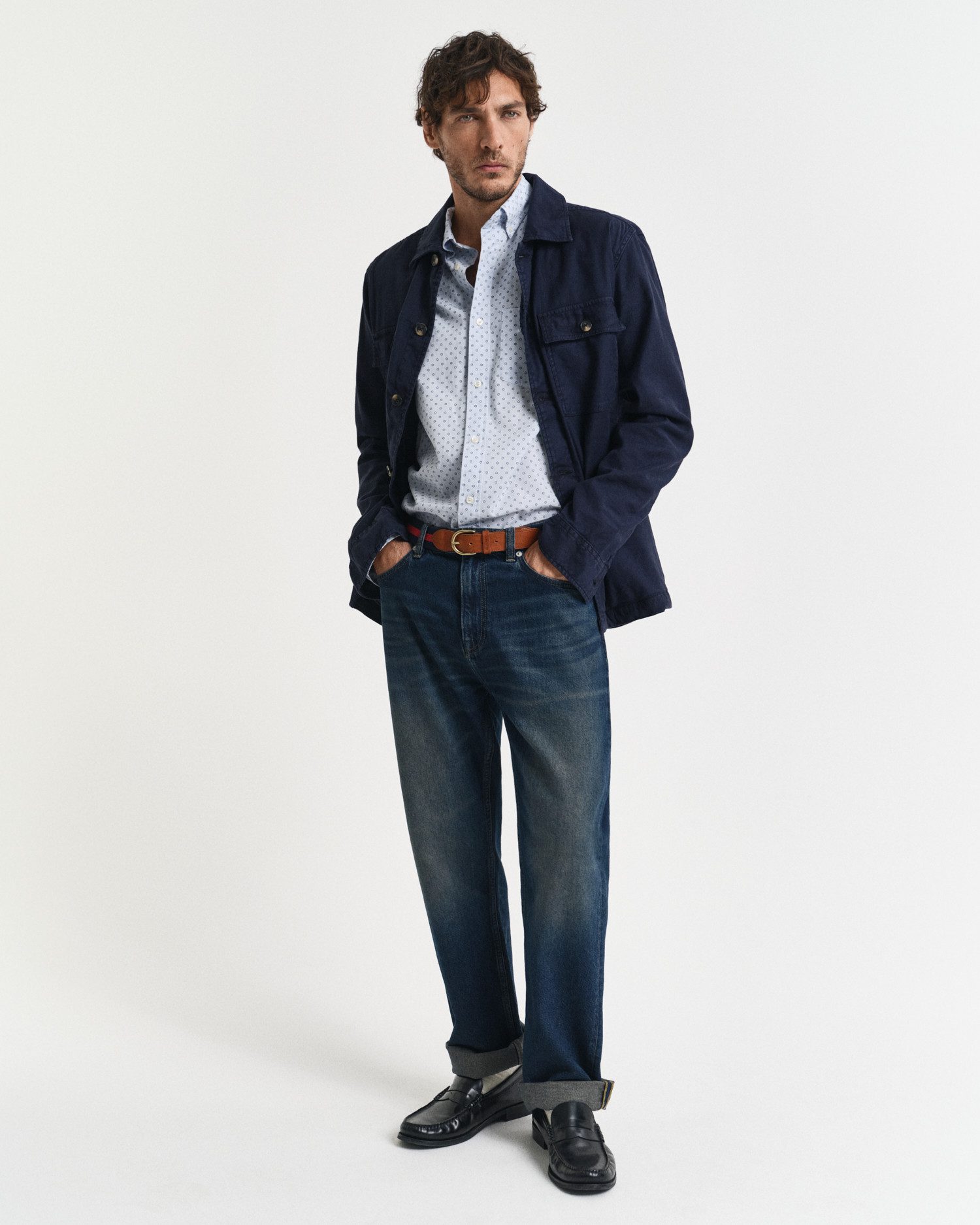 Gant Overhemd met lange mouwen REG MICRO PRINT SHIRT