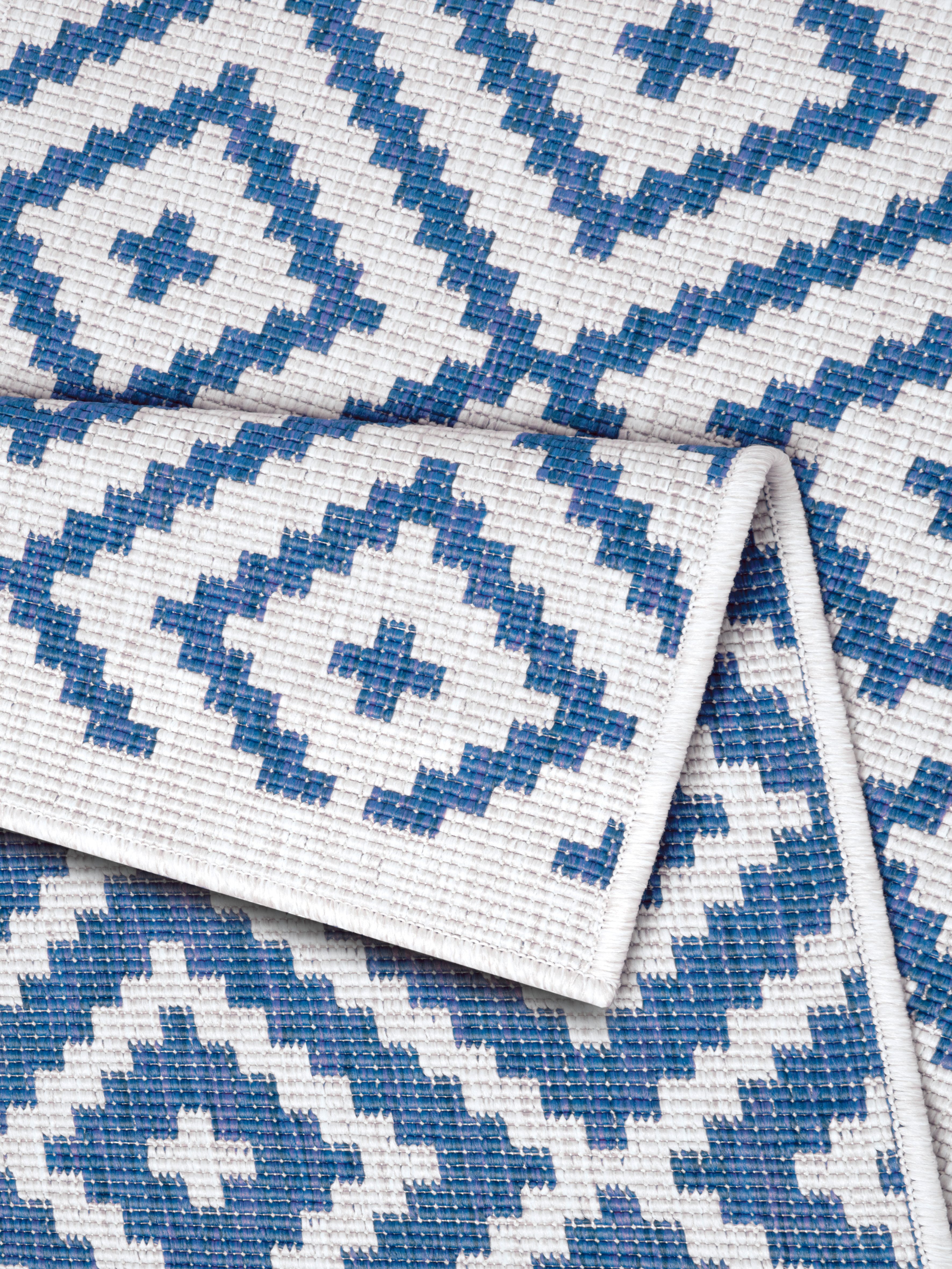 my home Loper Ronda tweezijdig te gebruiken kleed Sisal-look, platweefsel, in- en outdoor, geometrisch boho design