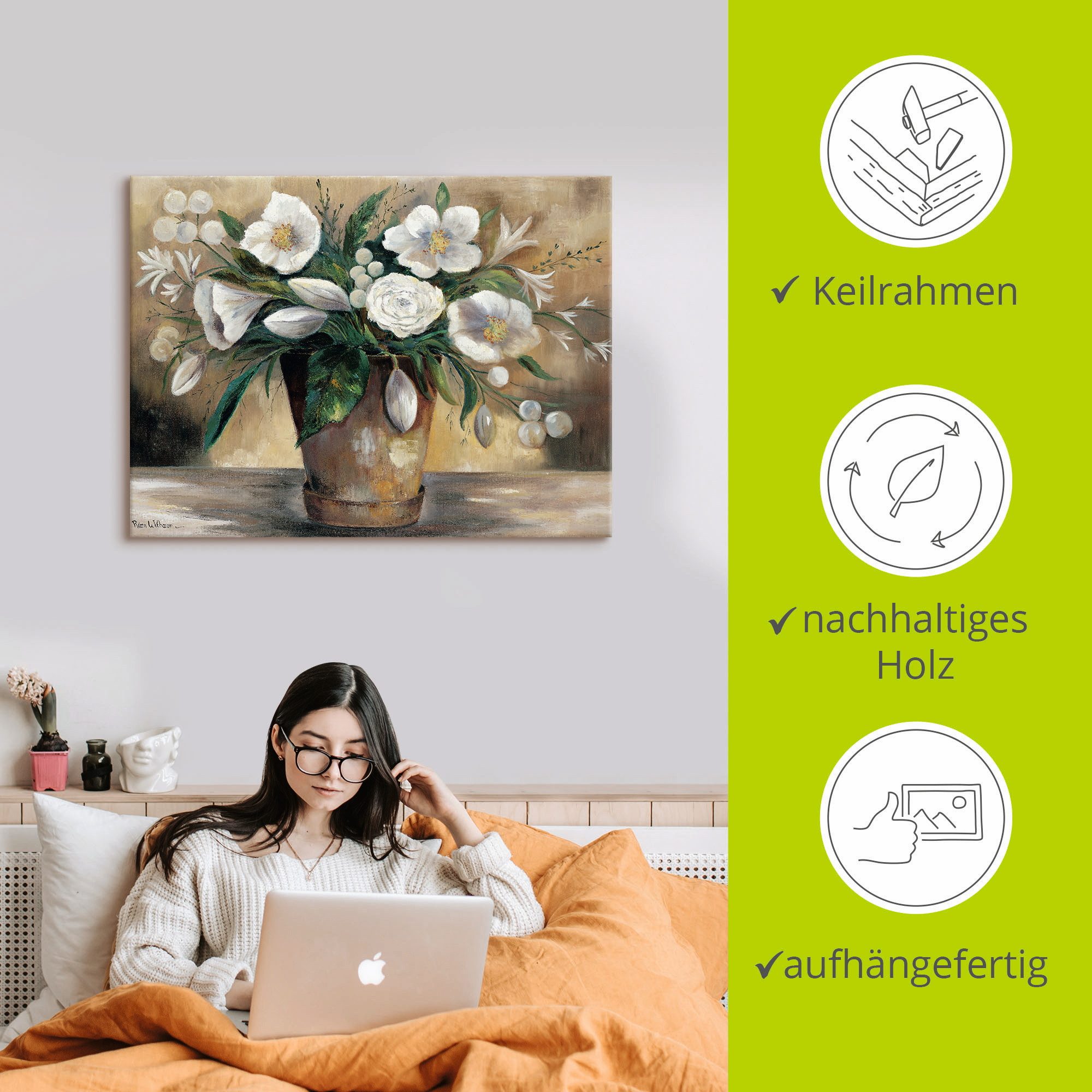 Artland Artprint op linnen Combinatie van zuiverheid I