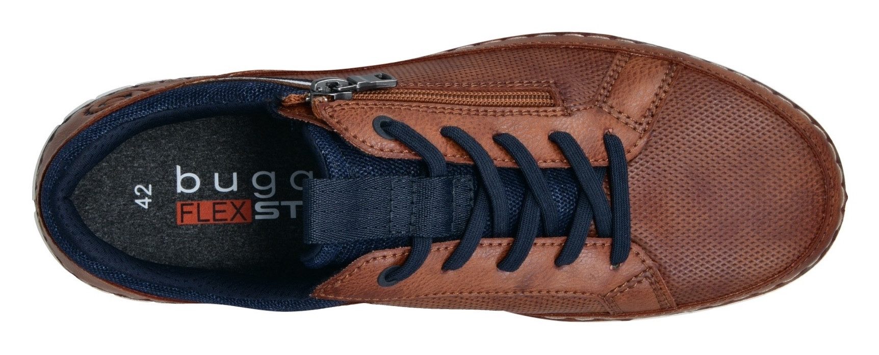 Bugatti Slip-on sneakers , vrijetijdsschoen, halfschoen, slipper met contrast-raamnaad