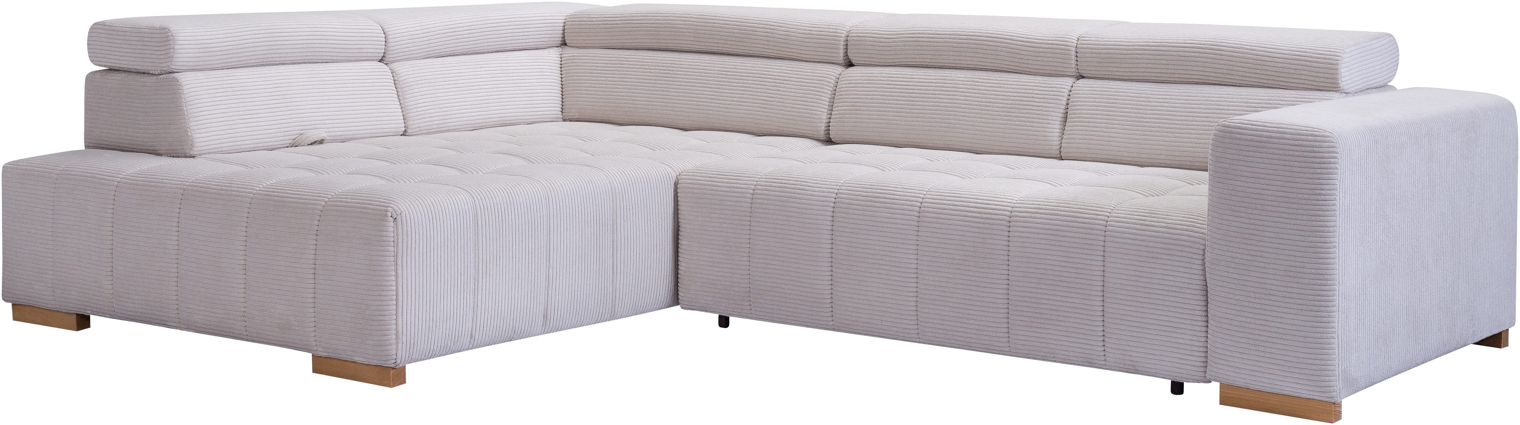 exxpo - sofa fashion Hoekbank Elianos, hoog zitcomfort, verfijnde kruisstepping in de zitting, L-vorm