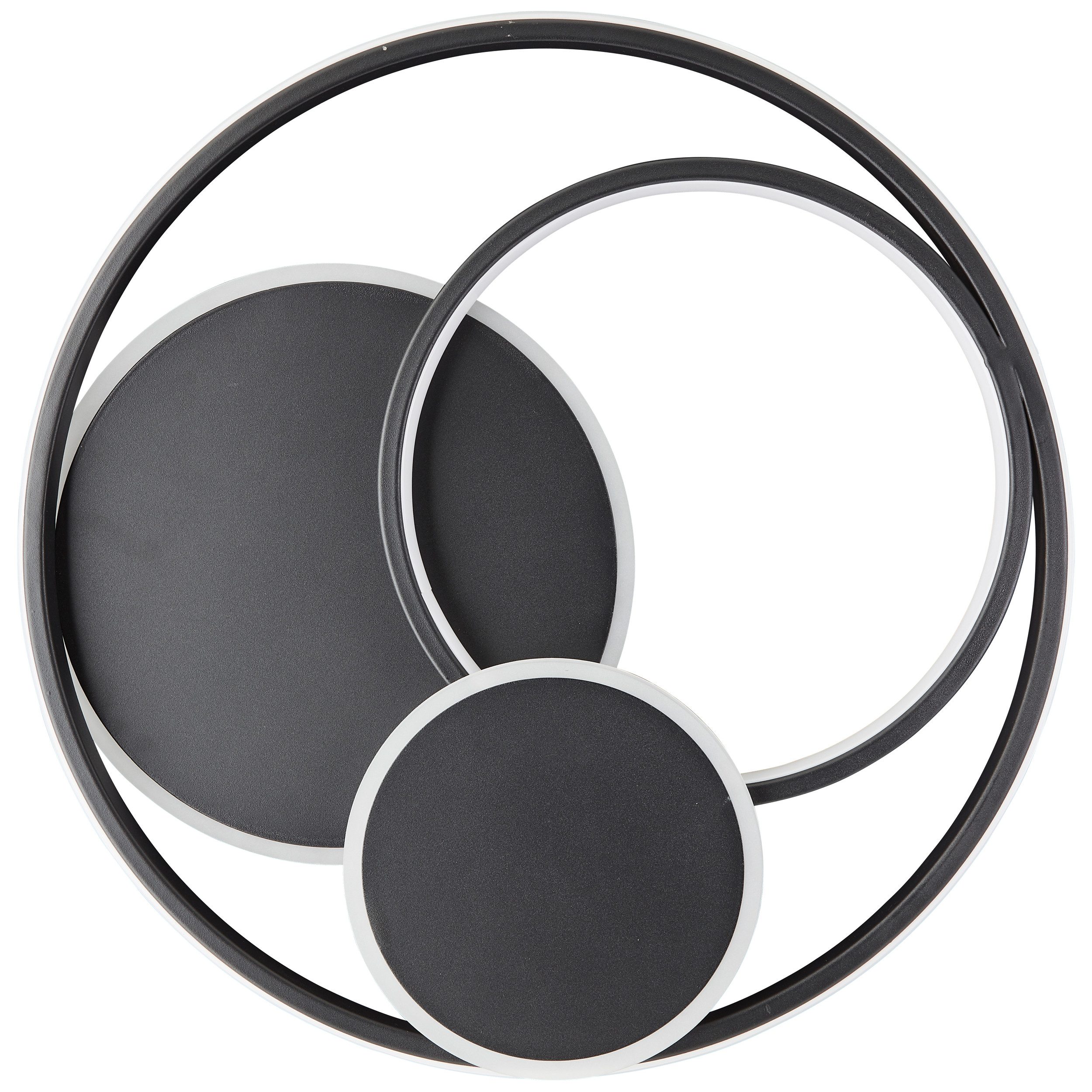 Brilliant Leuchten Led-plafondlamp Runda Ø 50 cm, 5200 lm, 3000-6500 K, dimbaar, CCT, afstandsbediening, metaal (1 stuk)