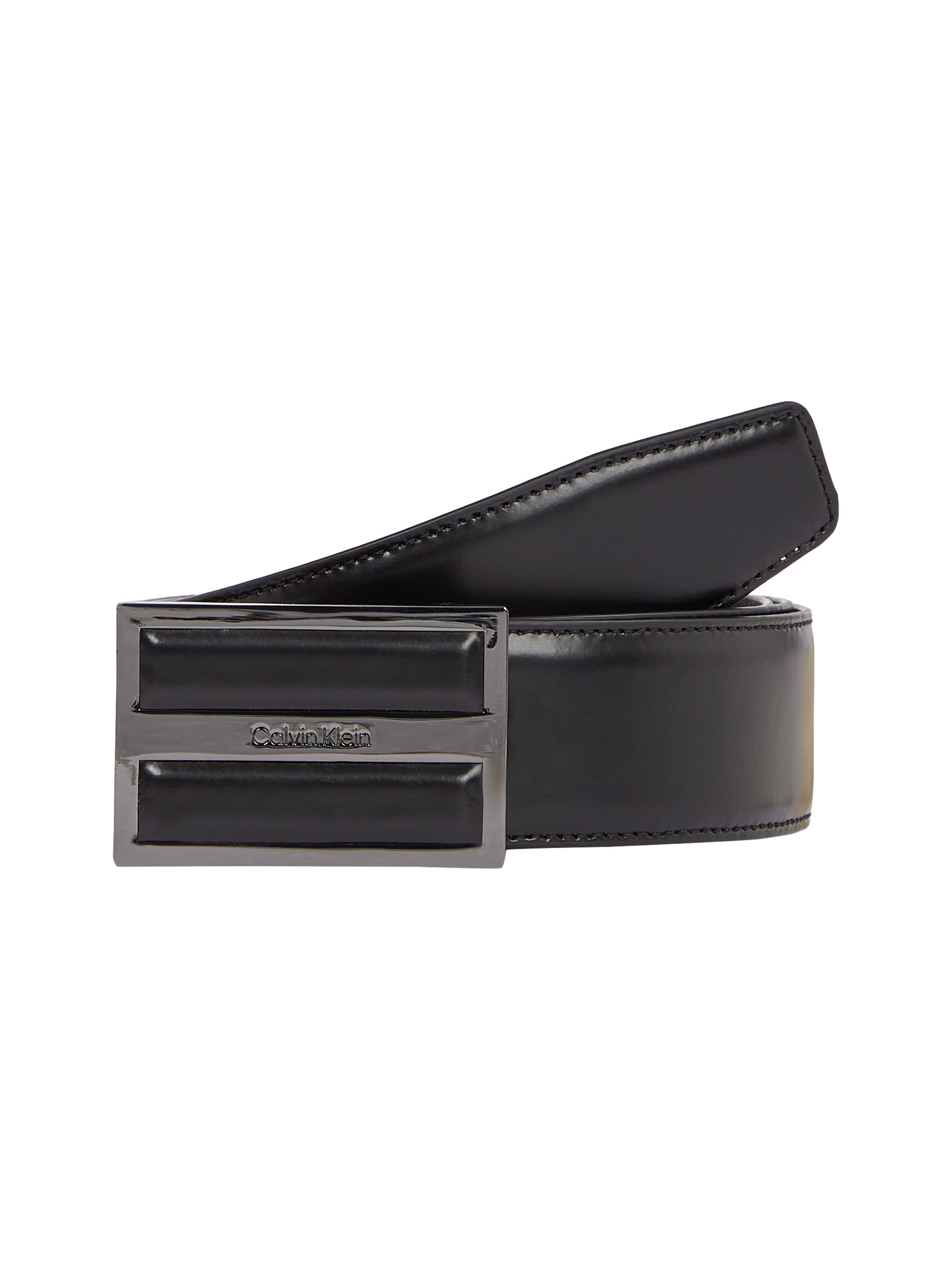 Calvin Klein Leren riem LEATHER INLAY PLAQUE 35MM