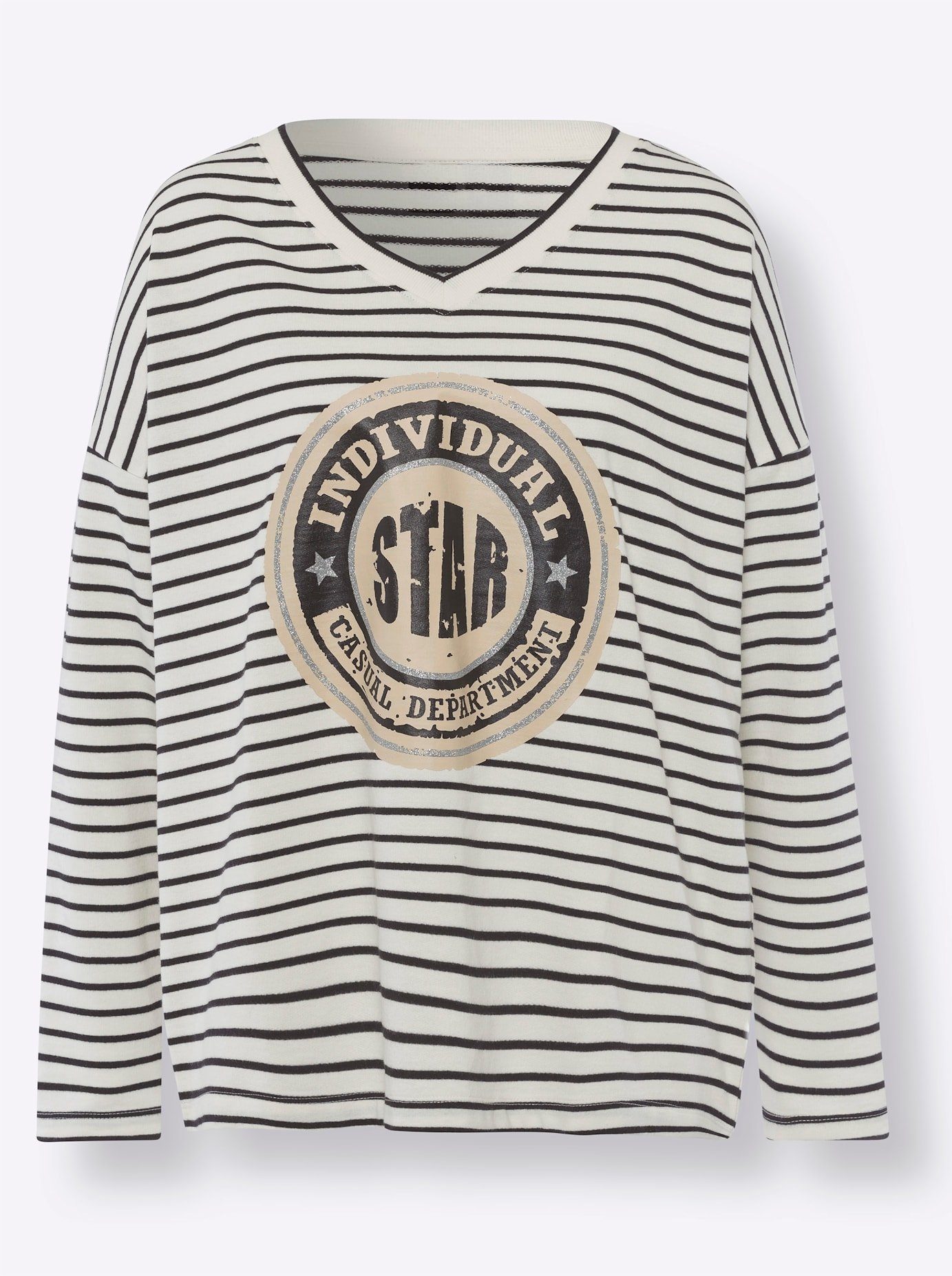 heine Shirt met lange mouwen Gestreept shirt (1-delig)