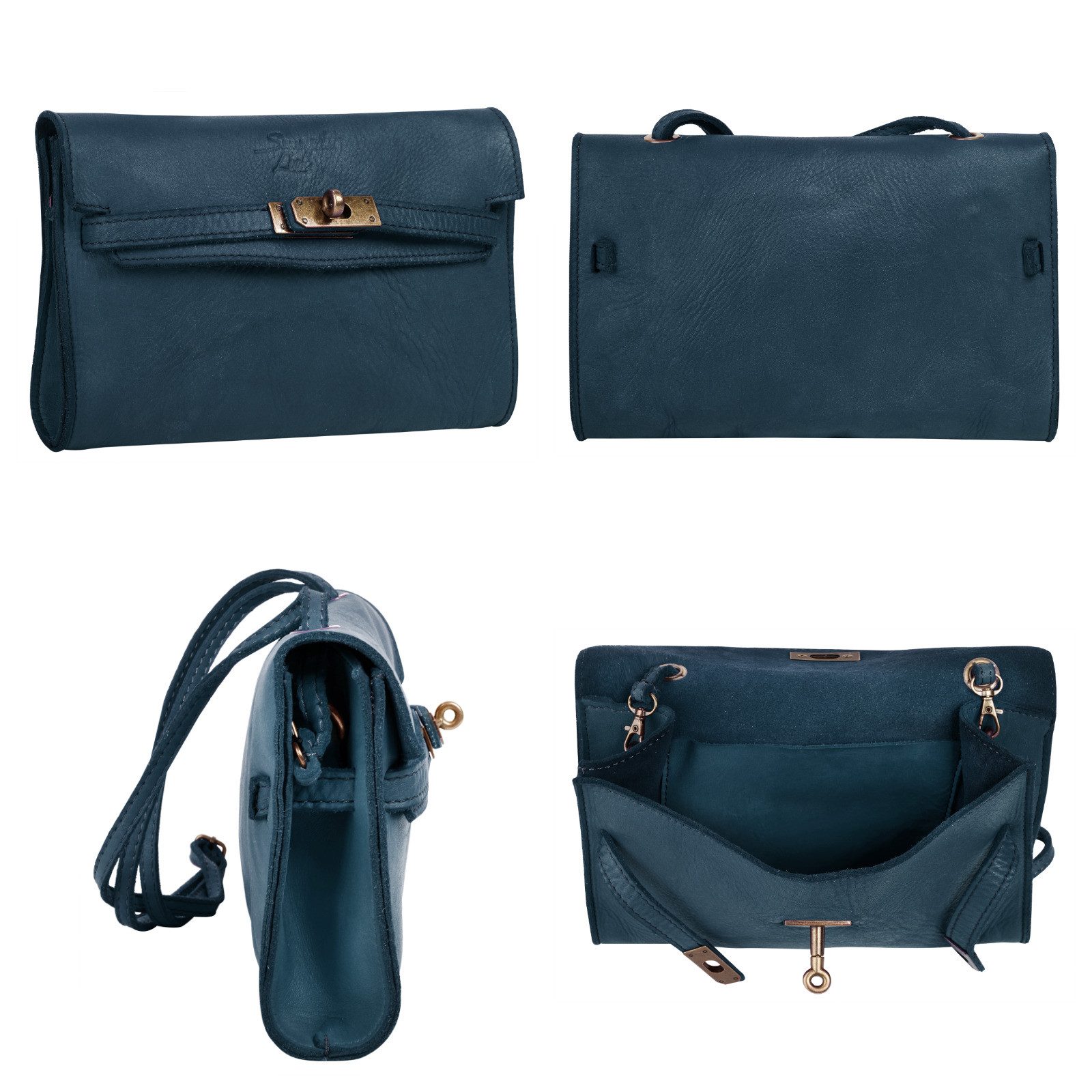 Samantha Look Schoudertas echt leer, made in italy