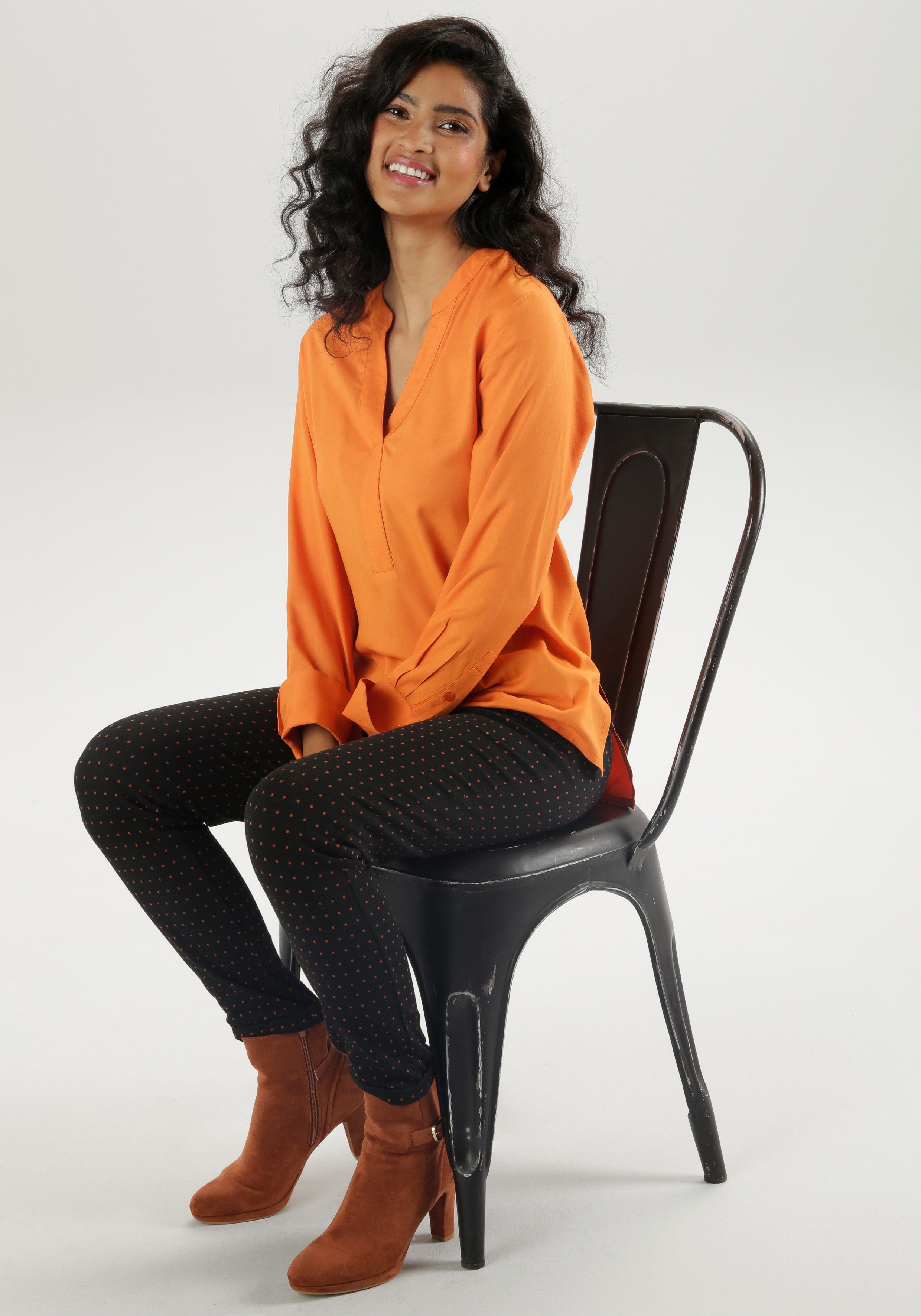 Aniston SELECTED Lange blouse met extra-lange manchetten