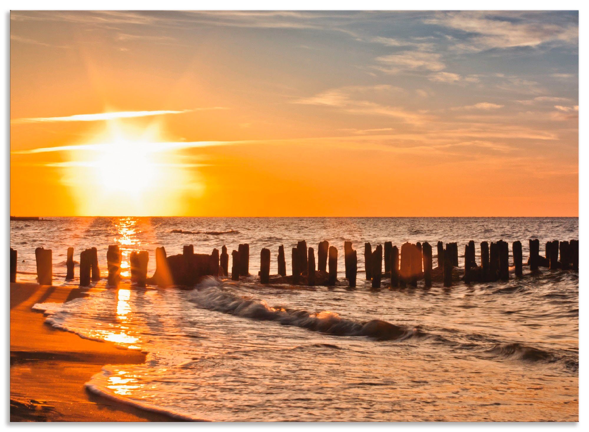 Artland Keukenwand Mooie zonsondergang aan het strand zelfklevend in vele maten - spatscherm keuken achter kookplaat en spoelbak als wandbescherming tegen vet, water en vuil - acht