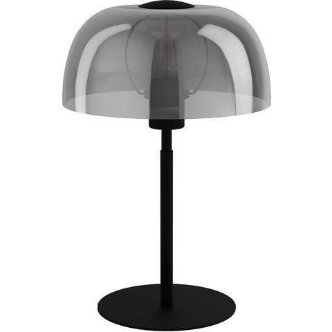 EGLO tafellamp Solo 2 zwart gerookt glas ⌀26cm E27