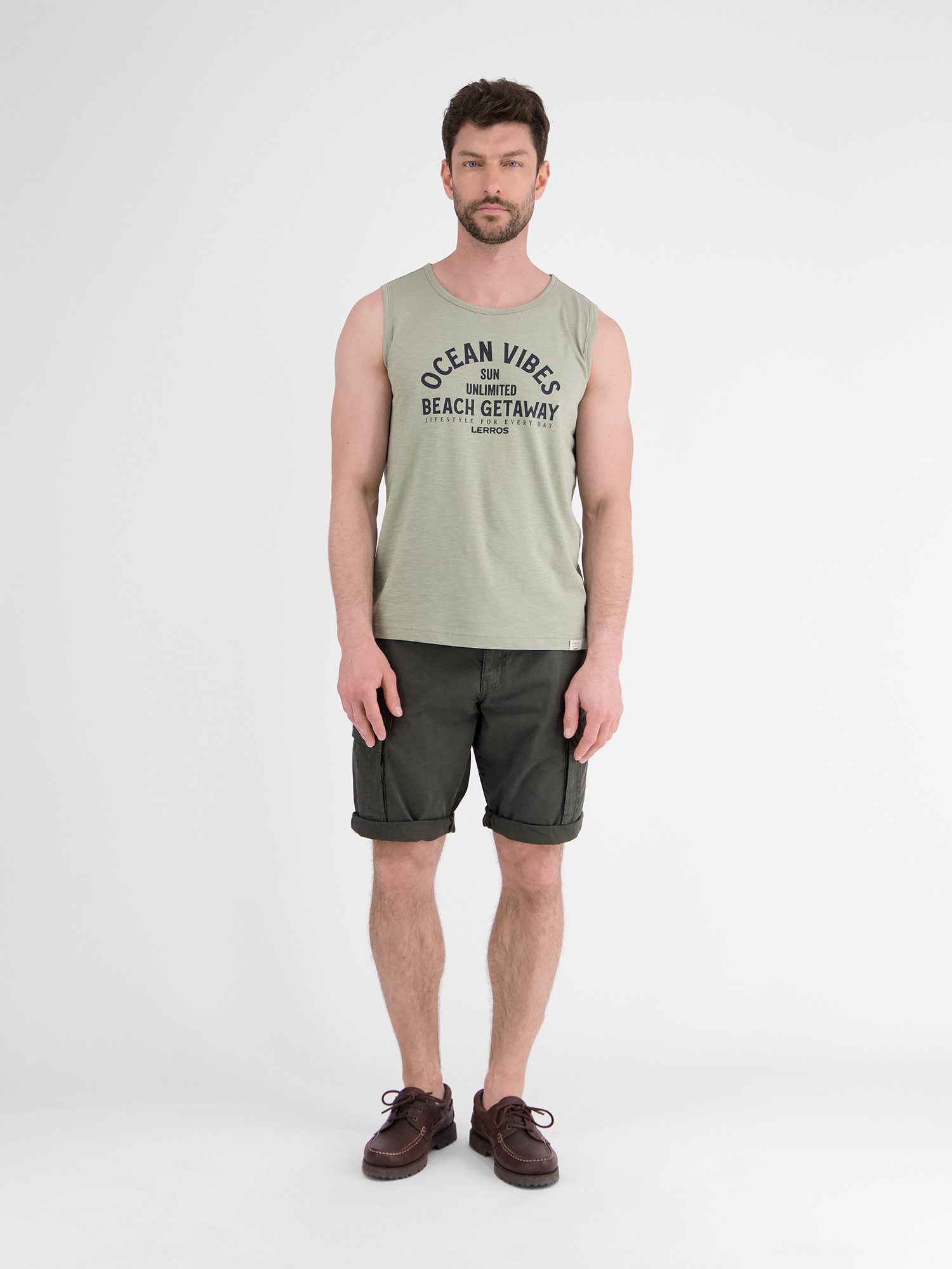 Lerros Muscle-shirt LERROS heren tanktop met borstprint