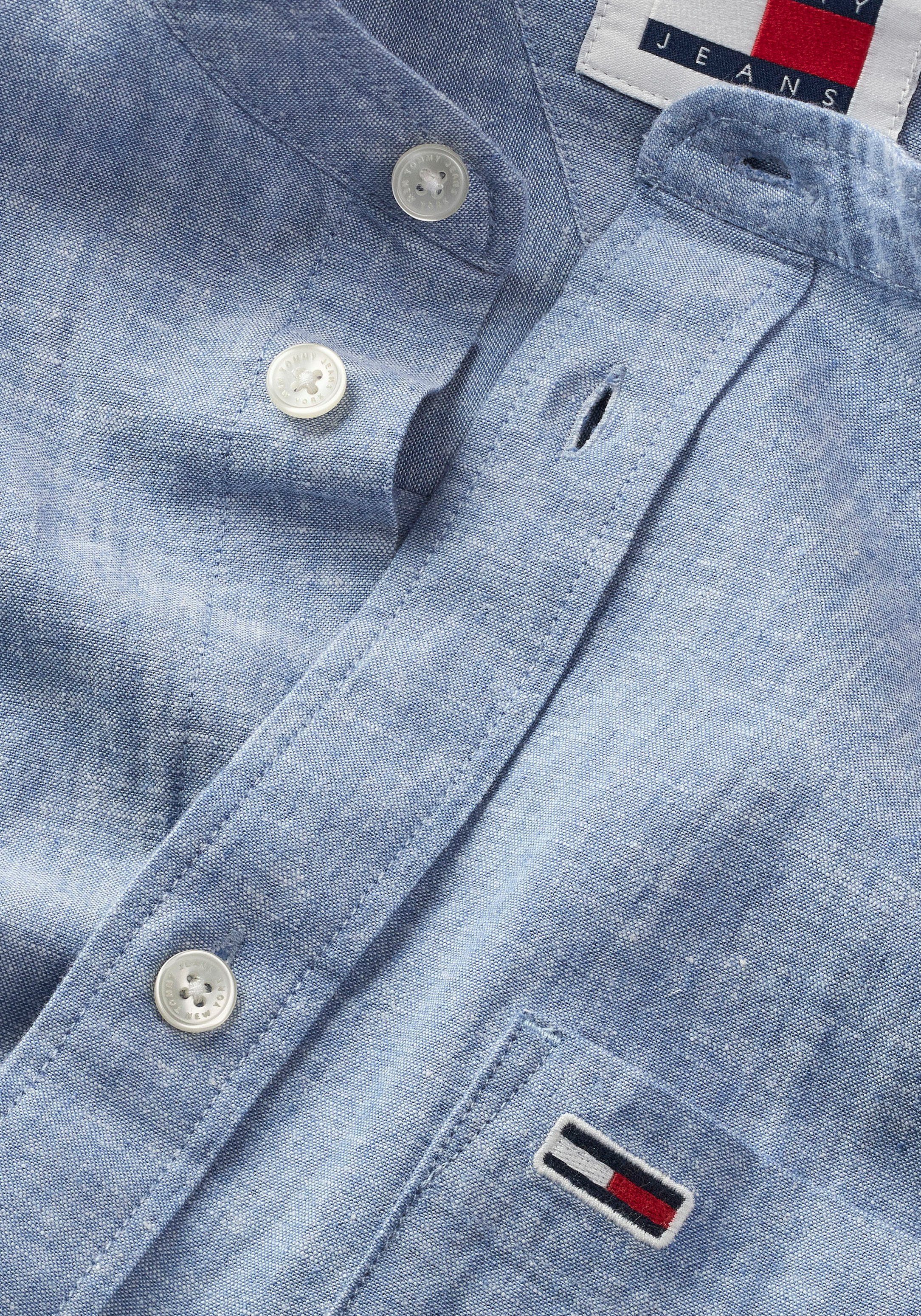 TOMMY JEANS Overhemd met lange mouwen TJM REG MAO LINEN BLEND SHIRT