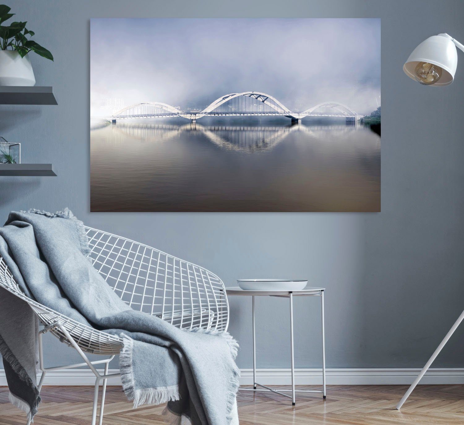 queence Artprint op acrylglas Brug Fine Art-print in galeriekwaliteit