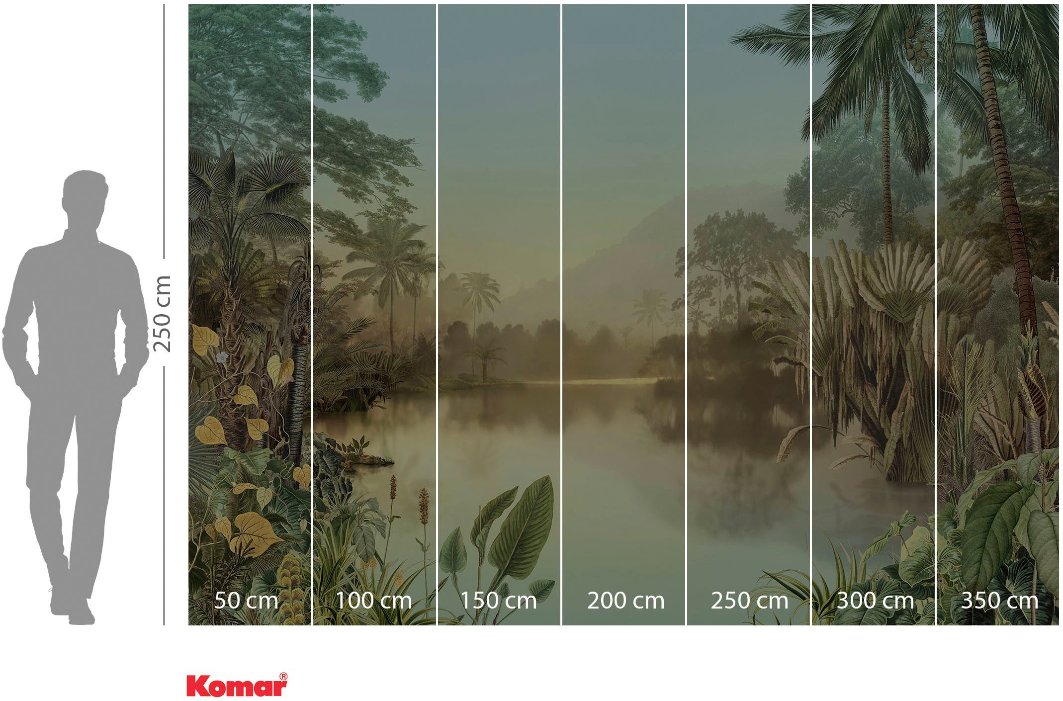 Komar Fotobehang Lac Tropical 38 mm dikte, diepte 60 cm (1 stuk)