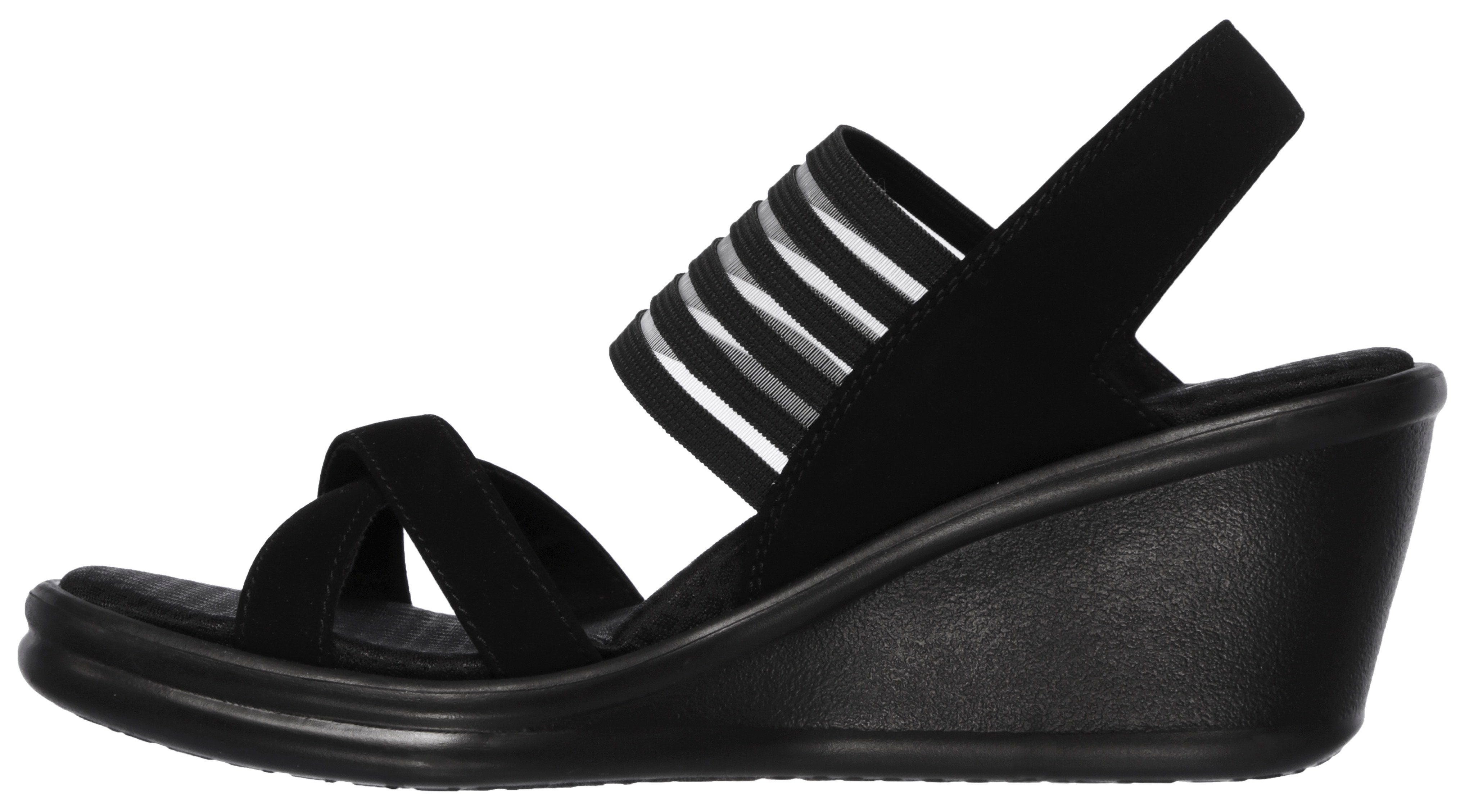 Skechers Sleehaksandaaltjes RUMBLERS-SOLAR BURST , zomerschoen, sandaal, sleehak, met memory foam