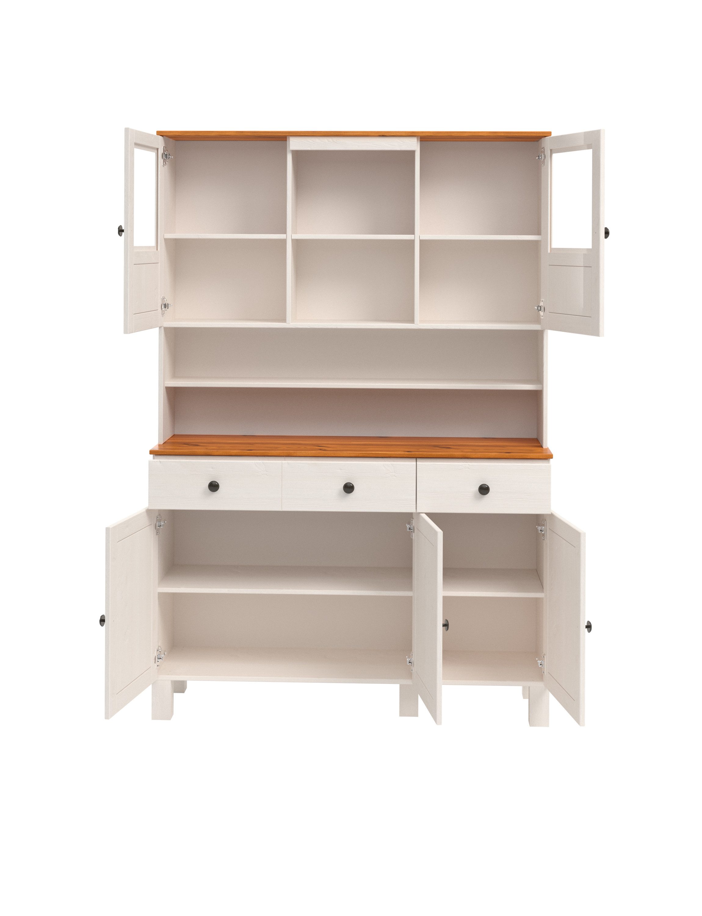 Home affaire Keukenbuffet Alby2 Met metalen grepen, breedte 125 cm