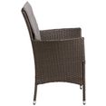 konifera balkonset milaan 2 fauteuils, tafel 112x65 cm, polyrotan (7-delig) bruin