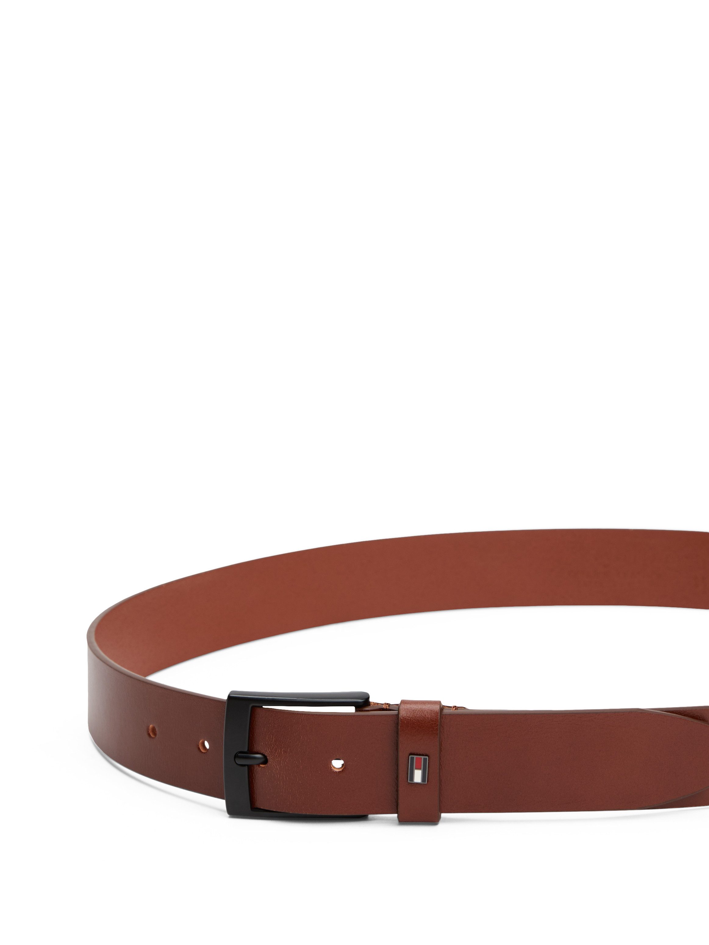 Tommy Hilfiger Leren riem ADAN 3.5 EXT Metalen logopatch, eenvoudige doornsluiting