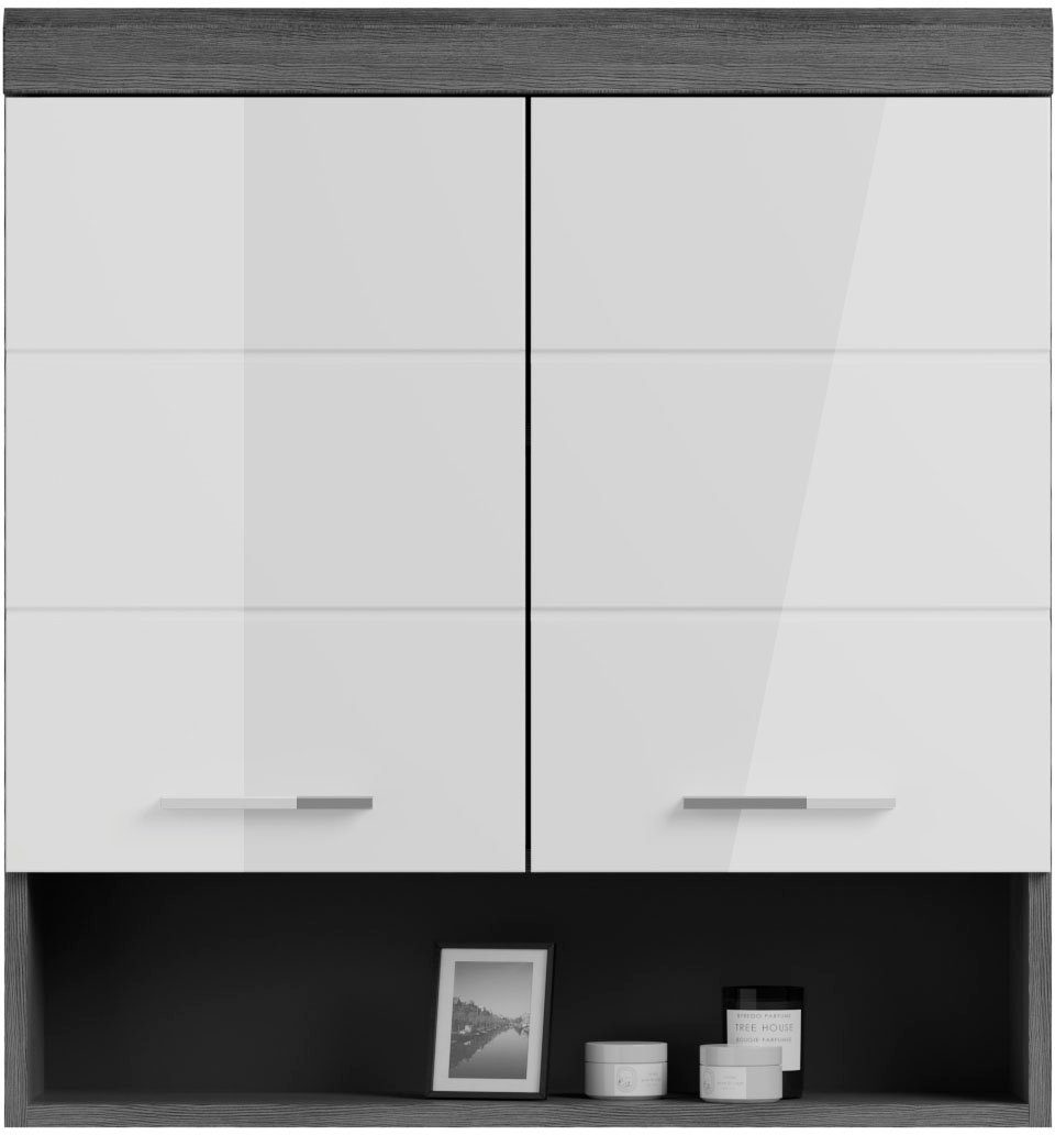 inosign hangend kastje siena badkamermeubels badkamerkast, 2 deuren, breedte 37 cm grijs