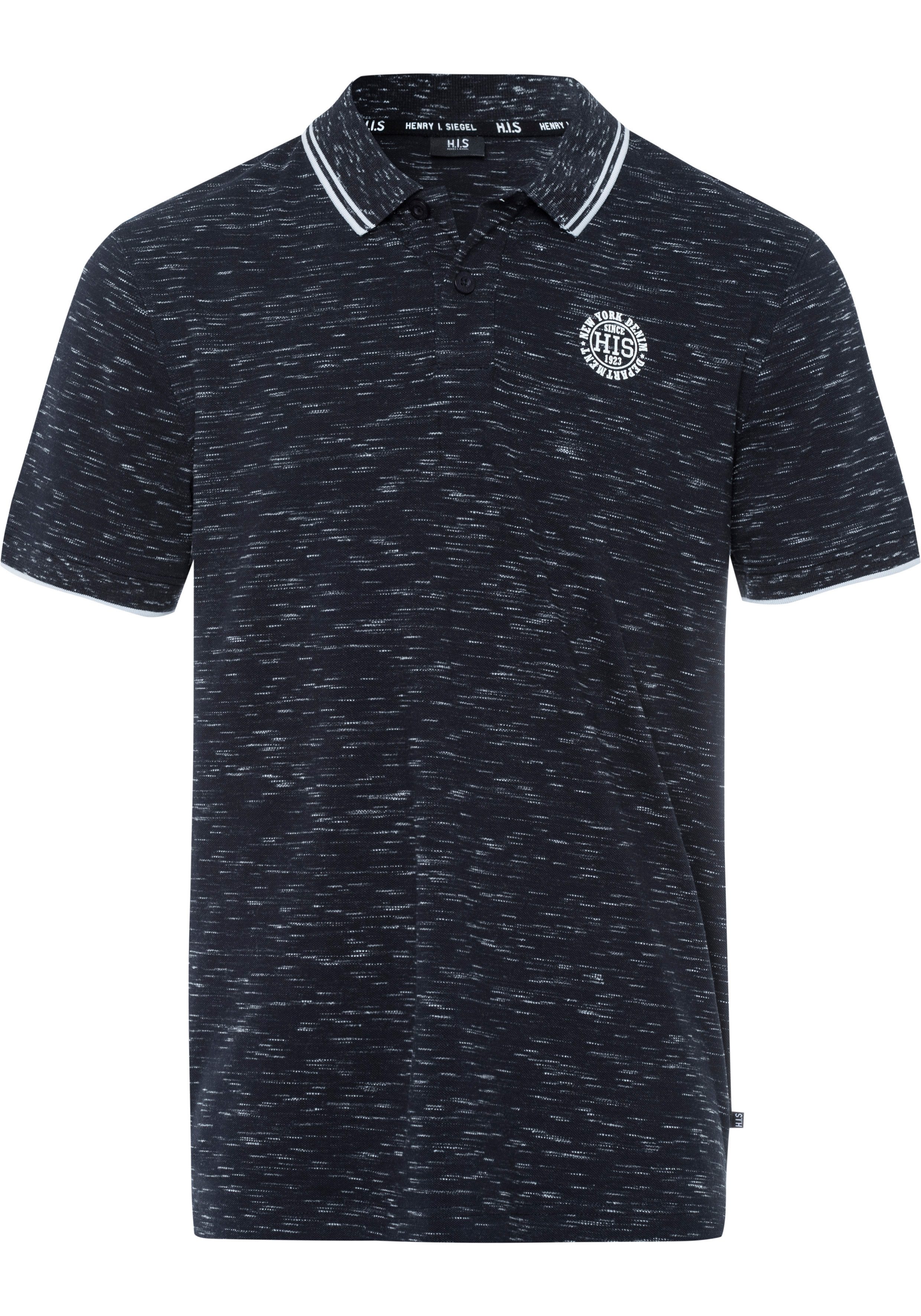 H.I.S Poloshirt korte mouwen, smal gesneden, met polokraag